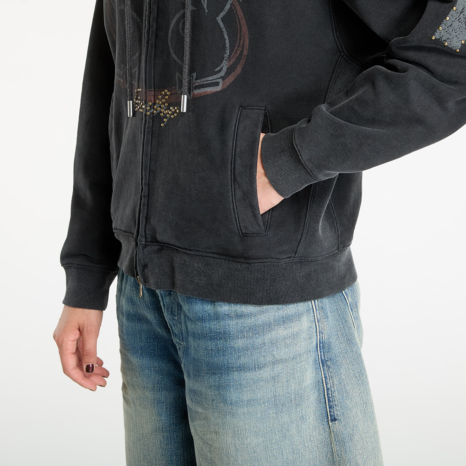 Hupparit ja collegepaidat Playboy x FTSHP Zip-Up Hoodie UNISEX Black