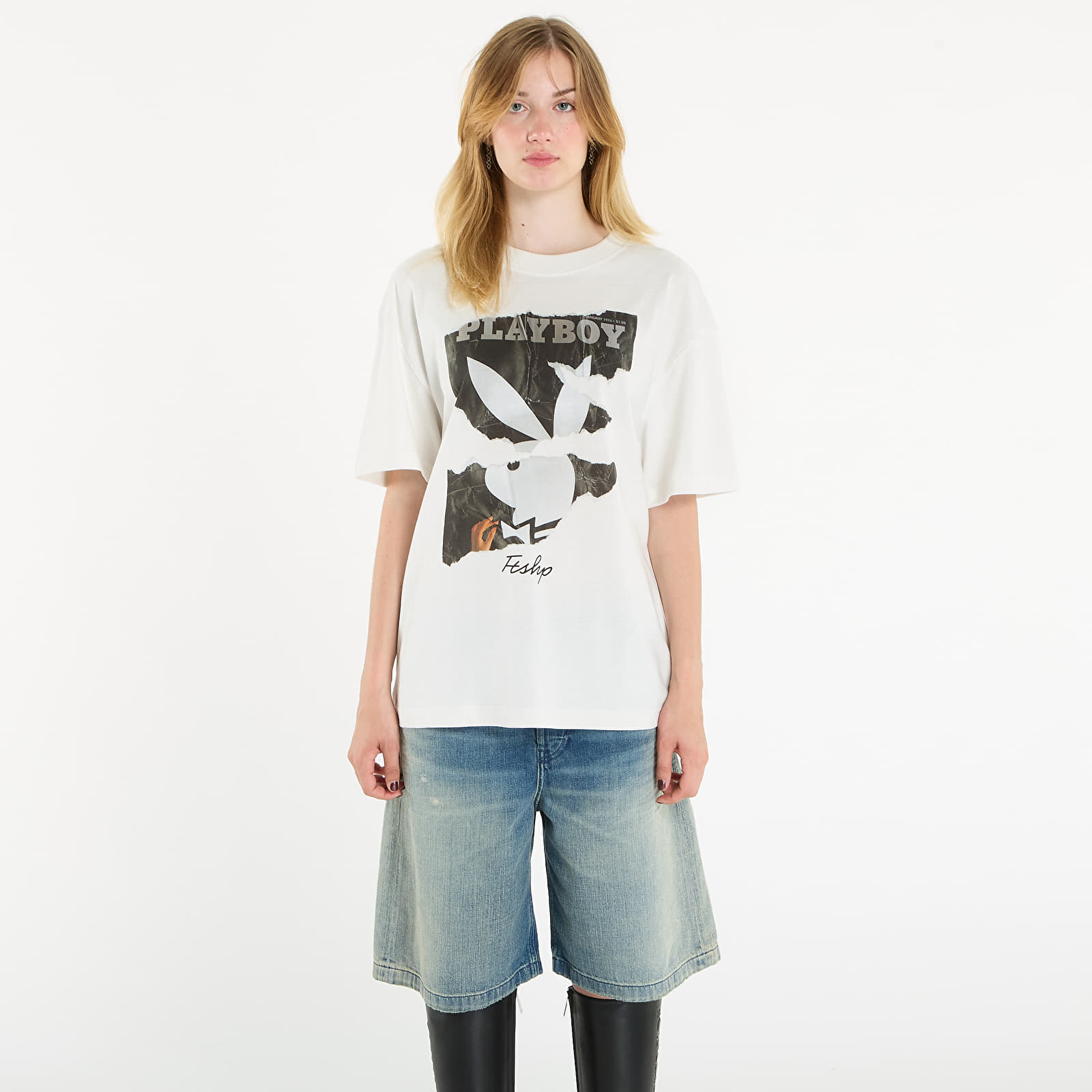T-paidat Playboy x FTSHP Cover Tee 1974/1 UNISEX Off-White
