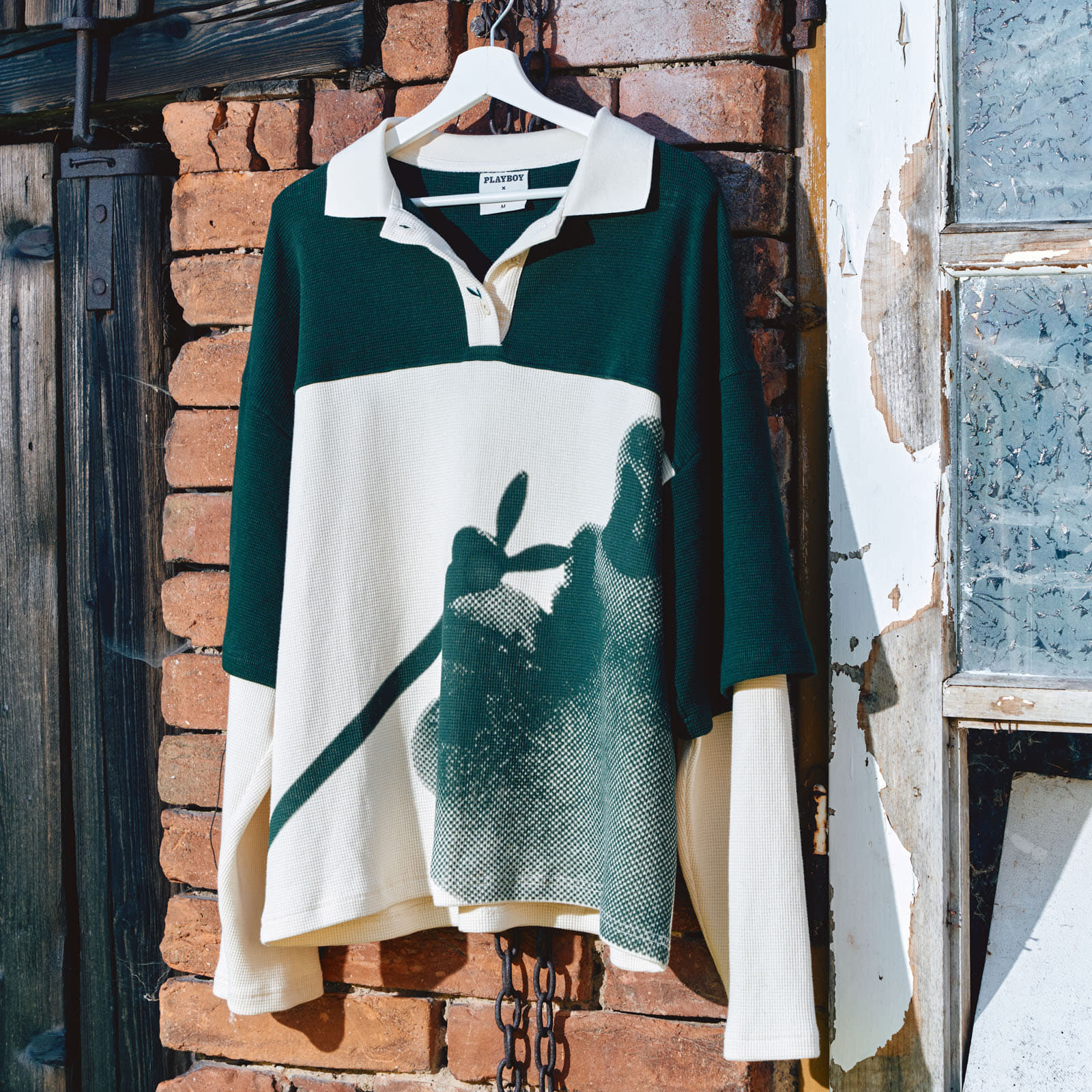 T-paidat Playboy x FTSHP Double Sleeve Polo UNISEX Green