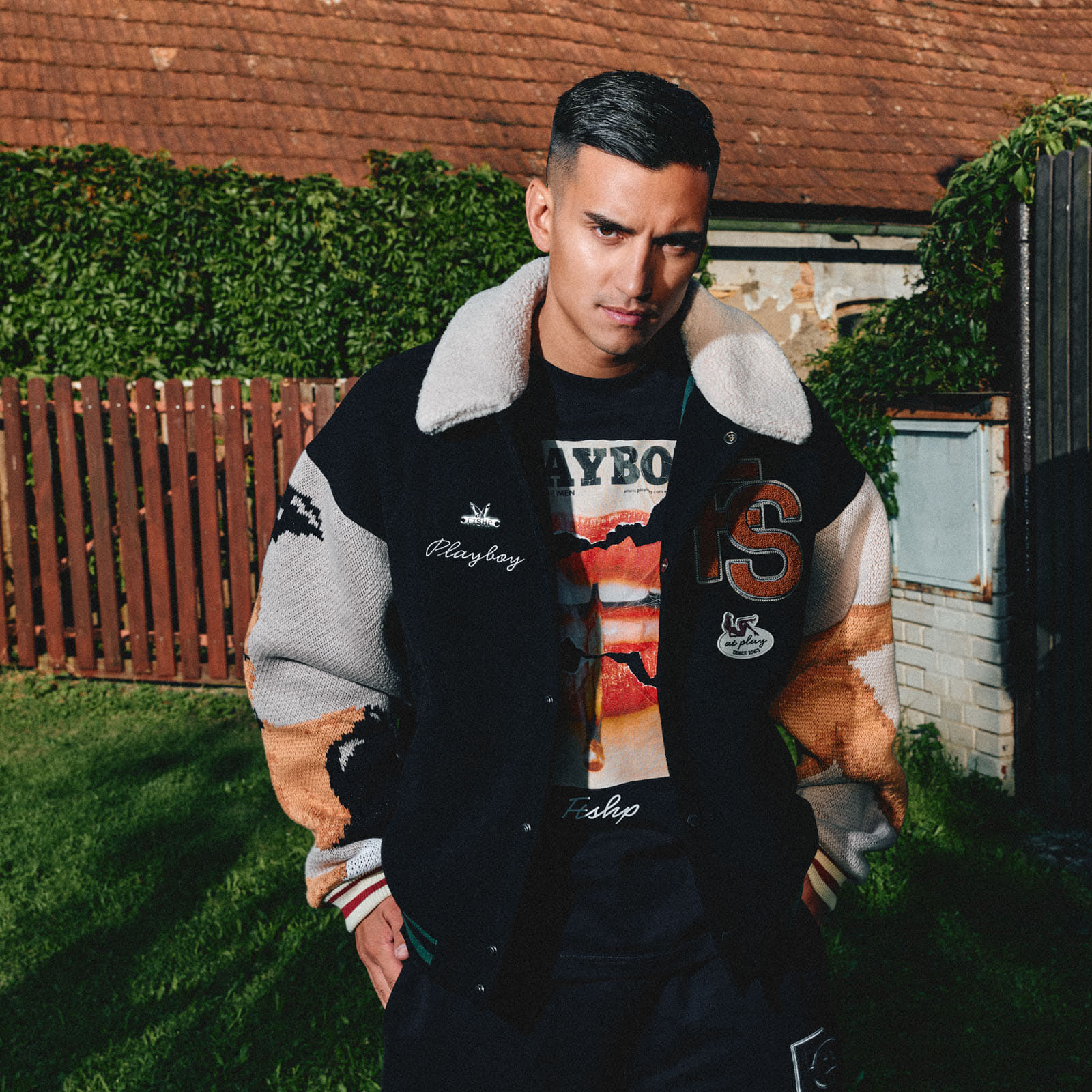 Takit Playboy x FTSHP Varsity Jacket UNISEX Black