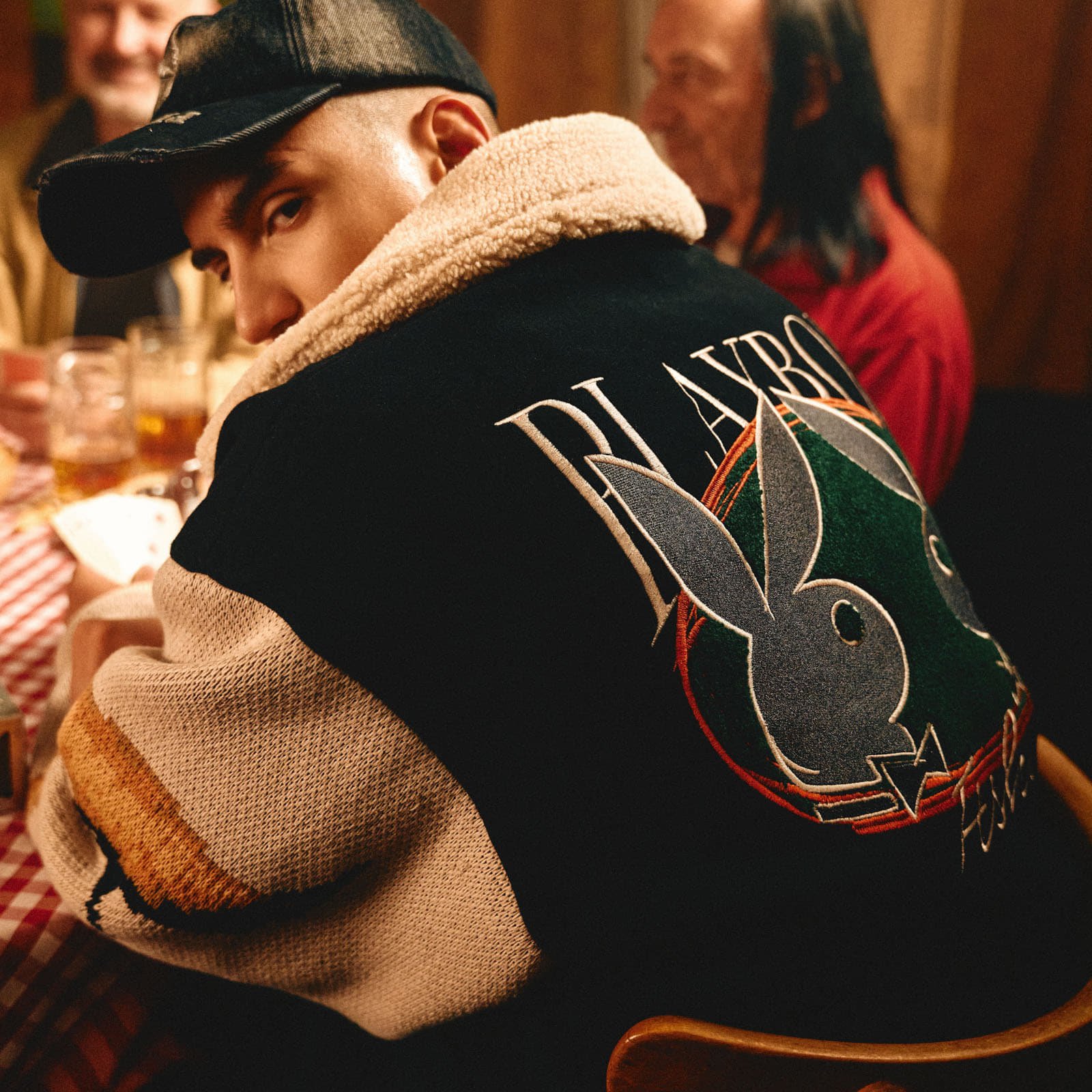 Takit Playboy x FTSHP Varsity Jacket UNISEX Black
