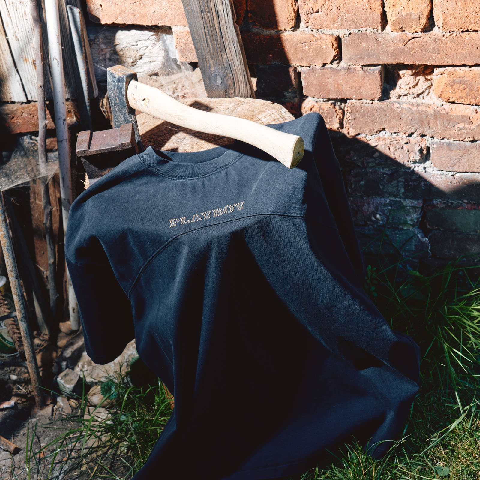 T-shirts Playboy x FTSHP Washed Tee UNISEX Washed Black