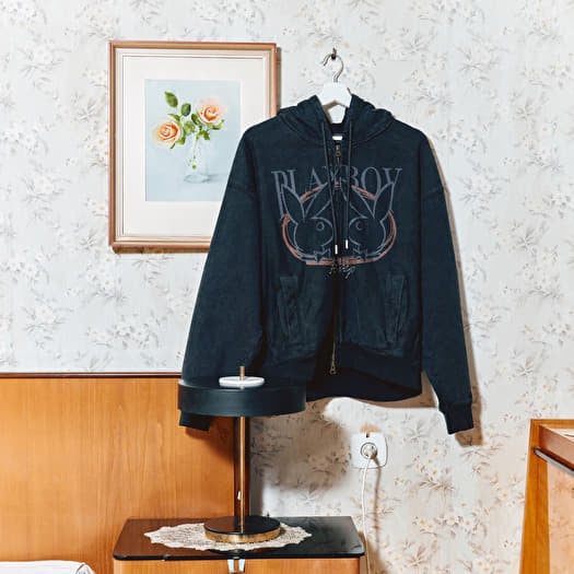 Playboy x FTSHP Zip-Up Hoodie UNISEX Black | Footshop