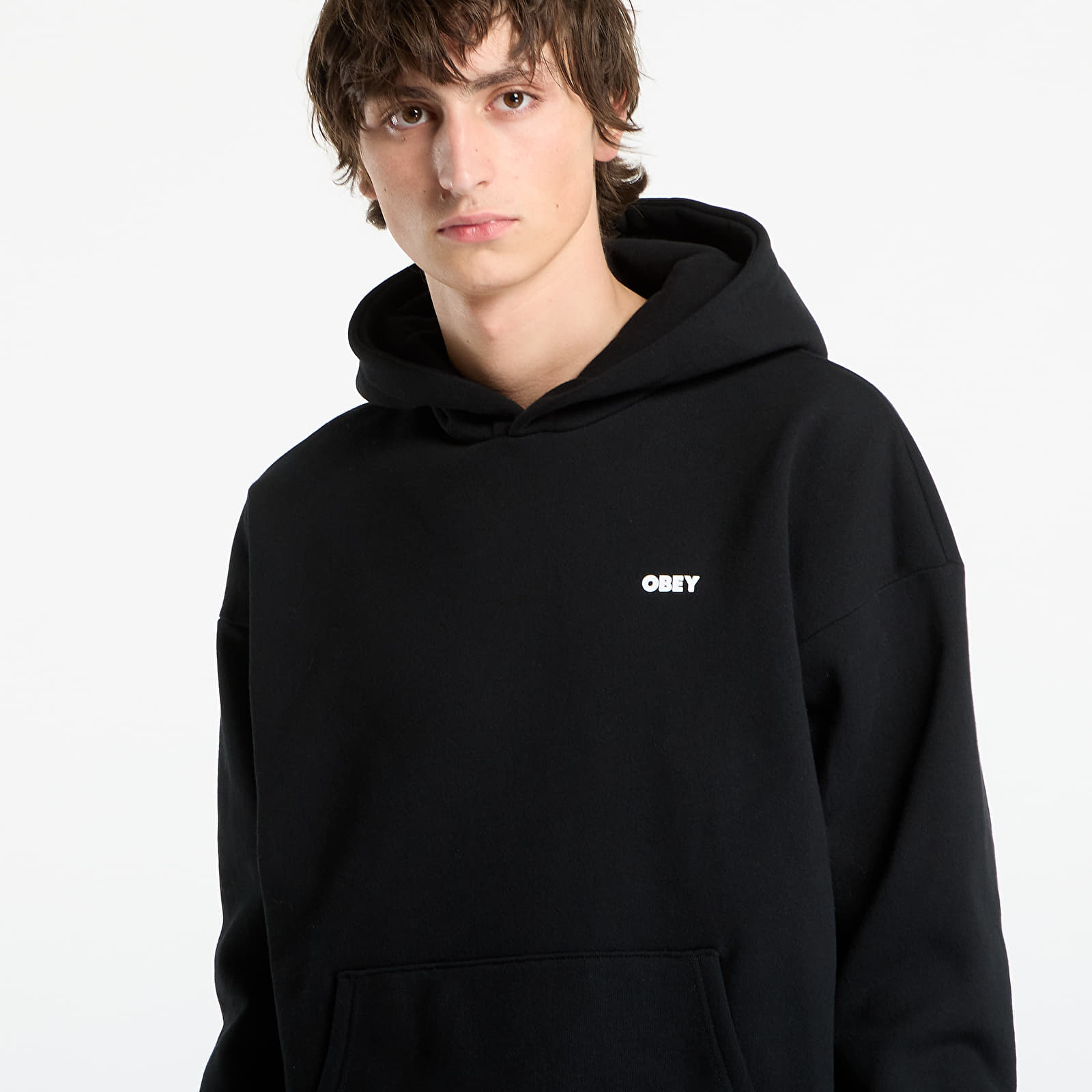 Miesten hupparit OBEY Bold Star Extra Heavy Hood Black