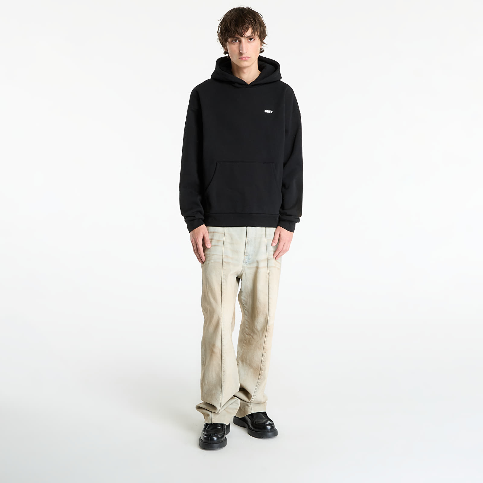 Miesten hupparit OBEY Bold Star Extra Heavy Hood Black