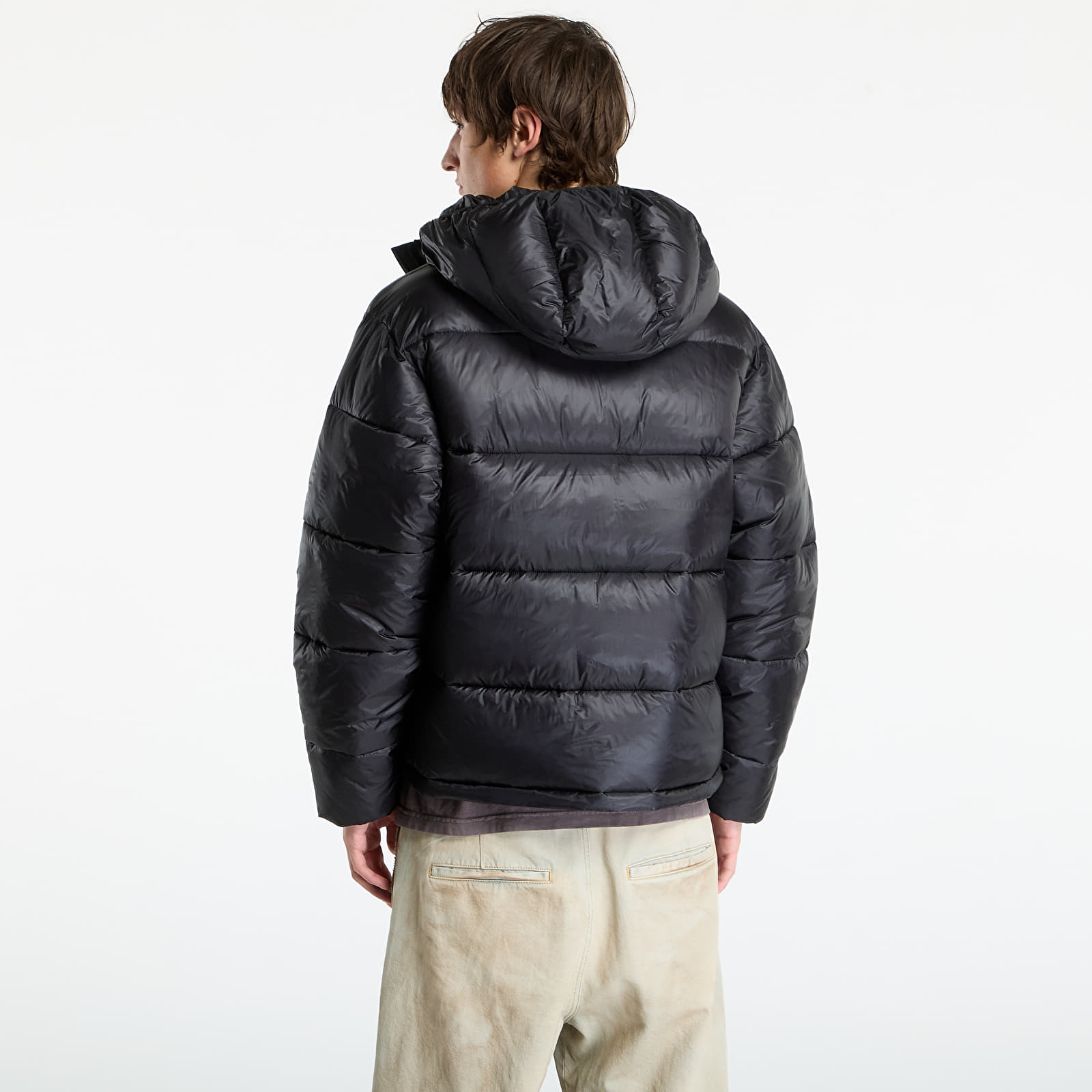 Miesten takit OBEY Stratus Puffer Jacket Black