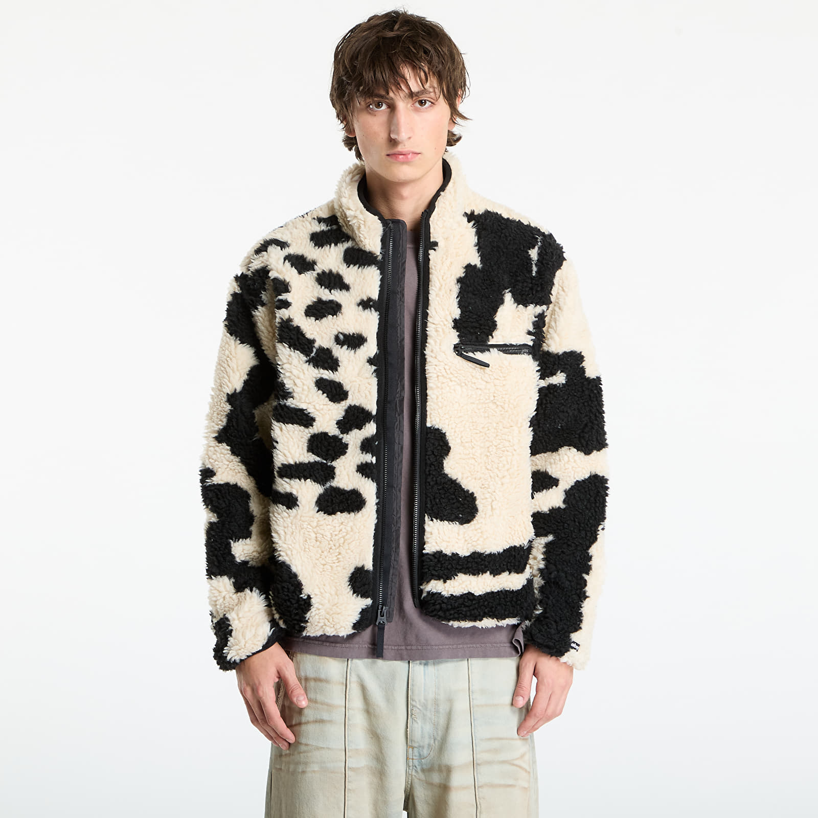 Miesten takit OBEY Shaggy Sherpa Jacket Clay Multi