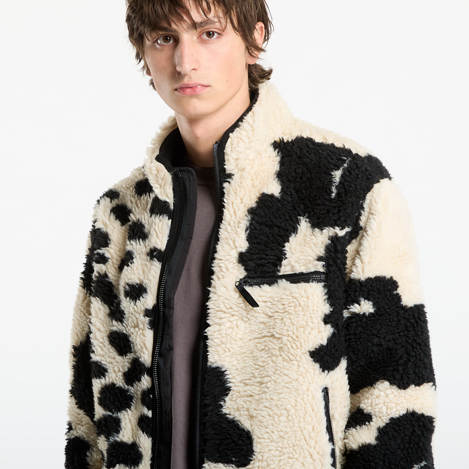Miesten takit OBEY Shaggy Sherpa Jacket Clay Multi