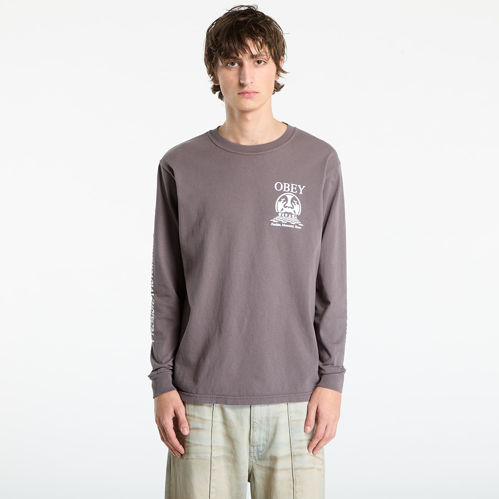 Miesten T-paidat OBEY Precision Pigment Dusty Black