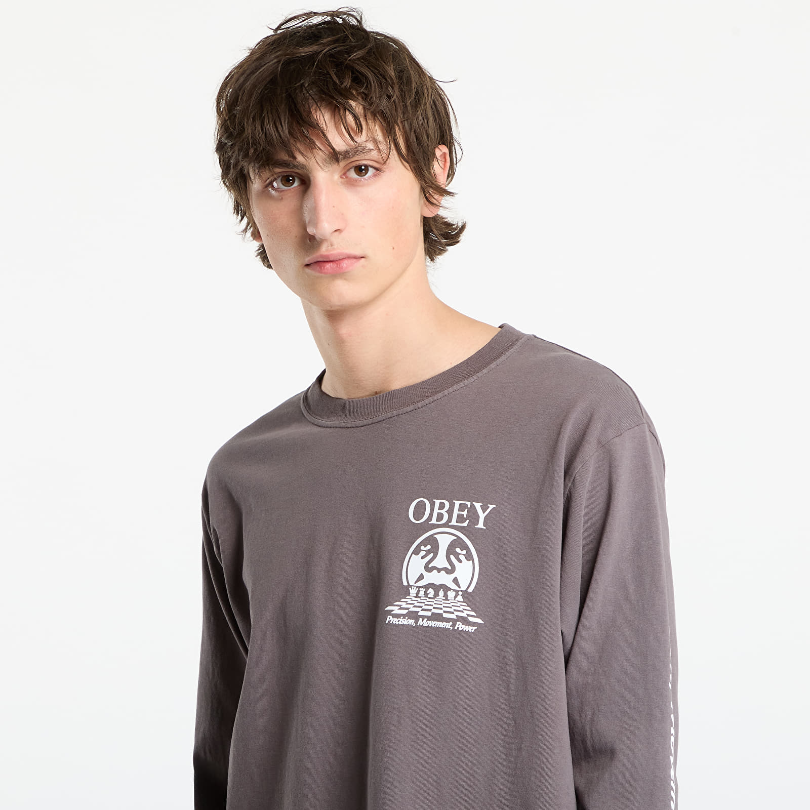 Miesten T-paidat OBEY Precision Pigment Dusty Black