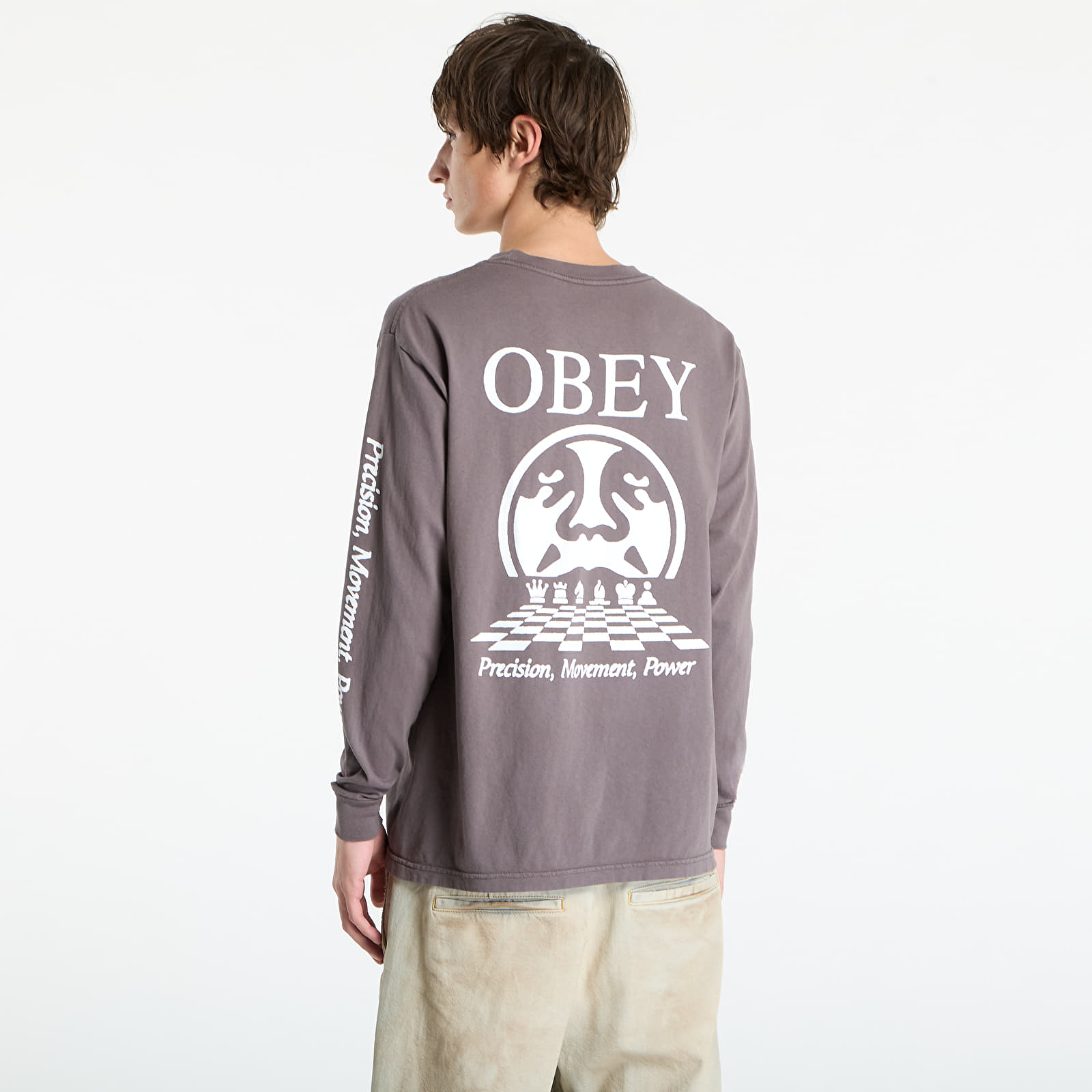 Miesten T-paidat OBEY Precision Pigment Dusty Black