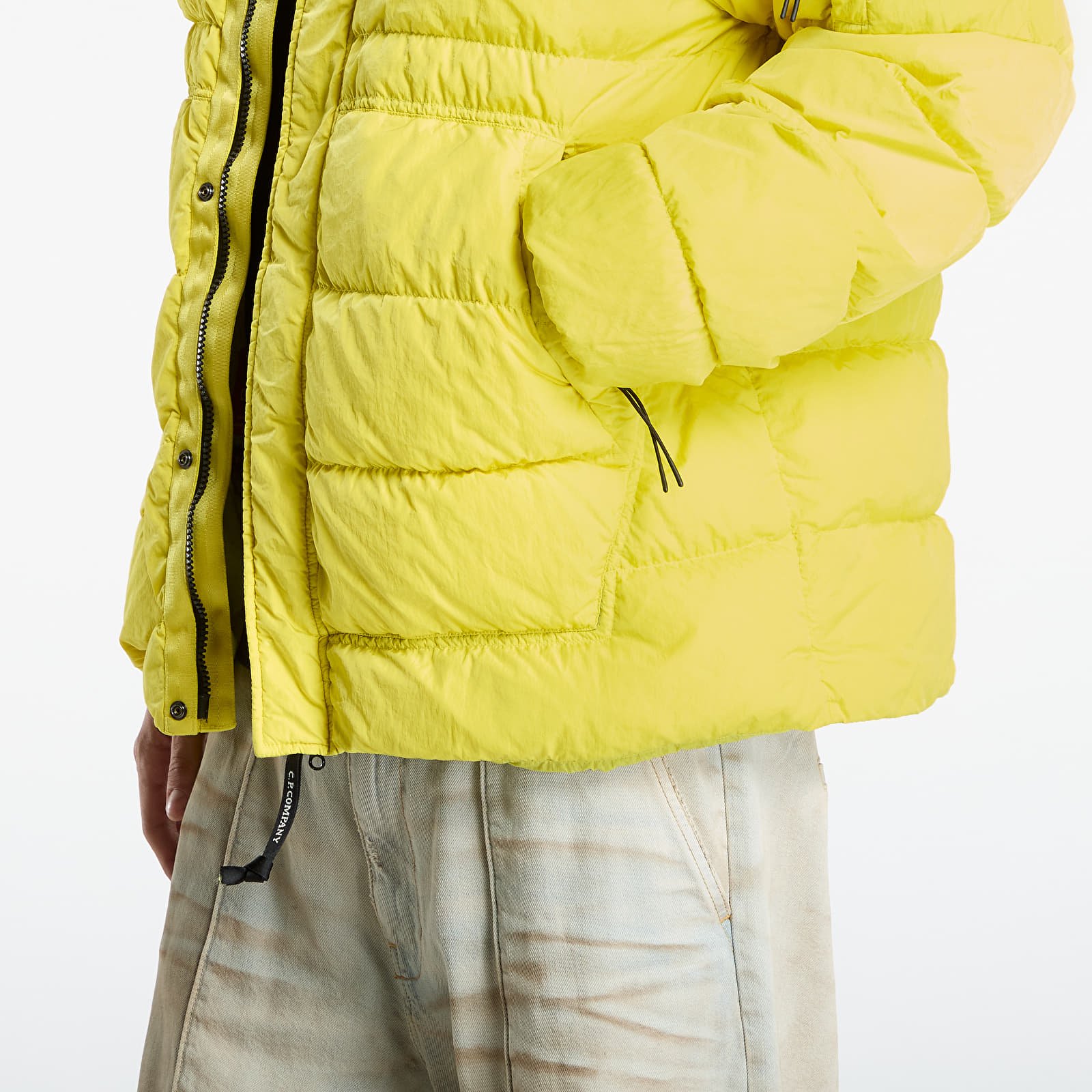 Miesten takit C.P. Company Chrome-R Down Jacket Green Sheen Yellow