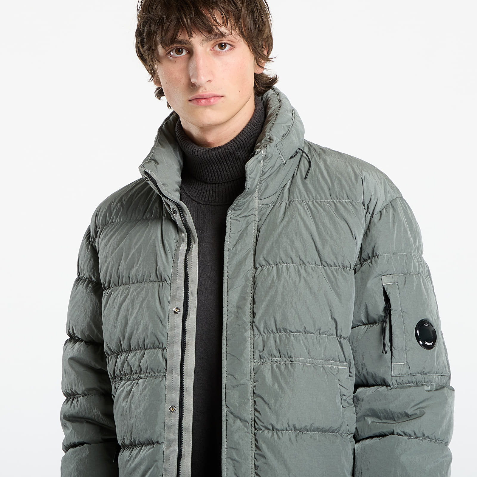 Miesten takit C.P. Company Chrome-R Down Jacket Gunmetal Grey