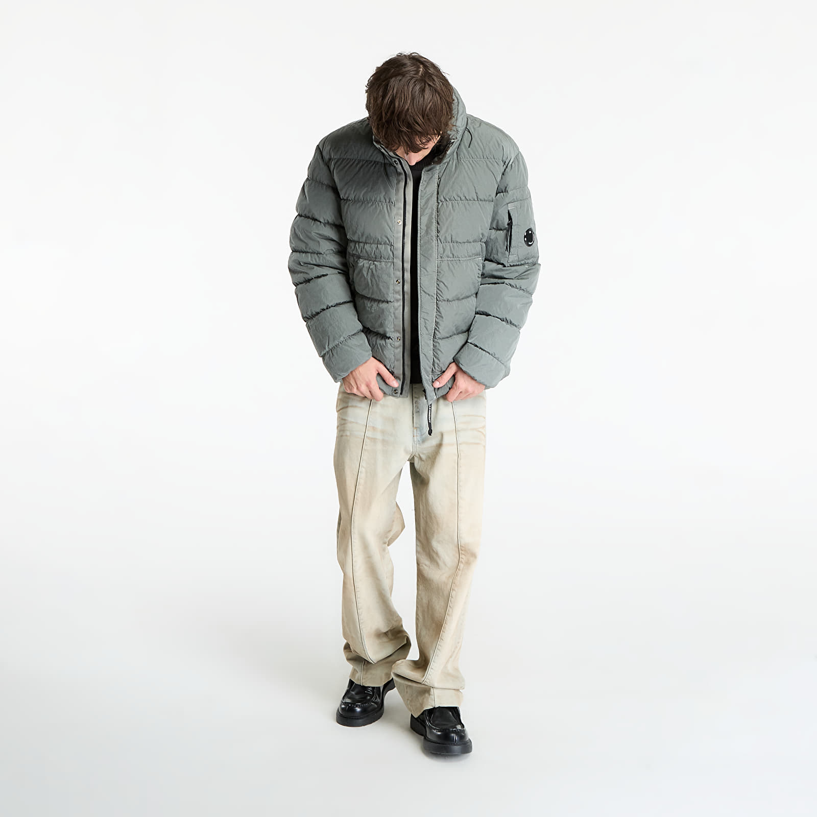 Miesten takit C.P. Company Chrome-R Down Jacket Gunmetal Grey