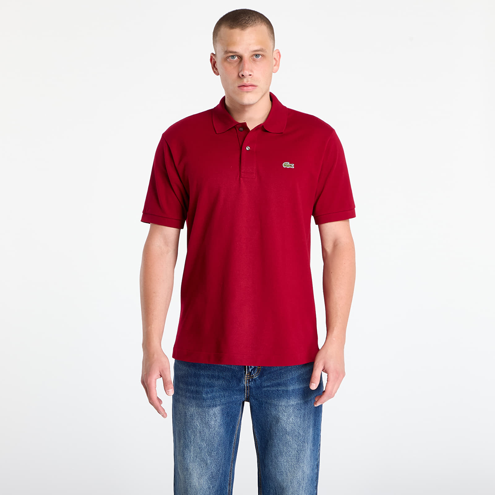 Мъжки тениски LACOSTE Men's S/S Best Polo Bordeaux