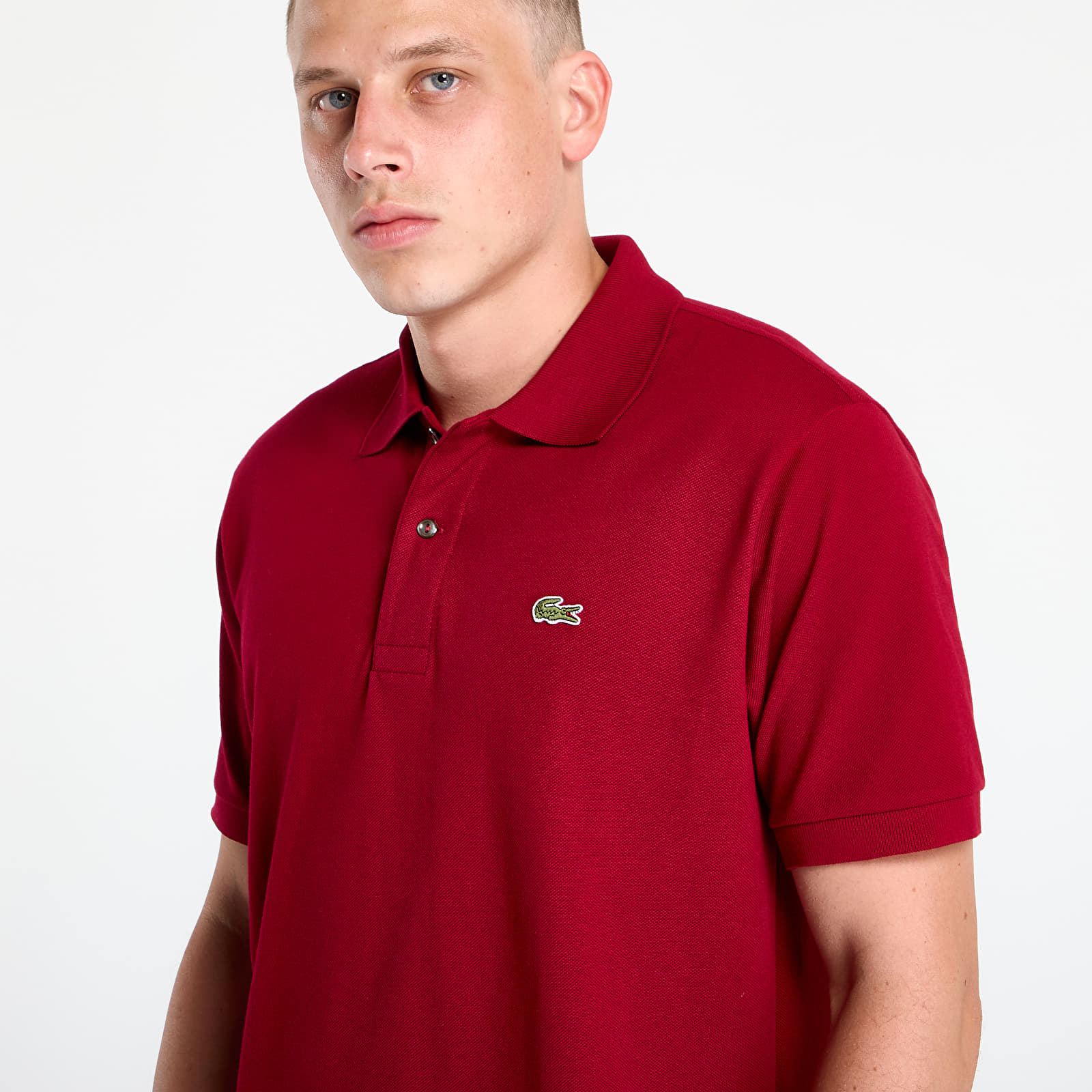 Мъжки тениски LACOSTE Men's S/S Best Polo Bordeaux