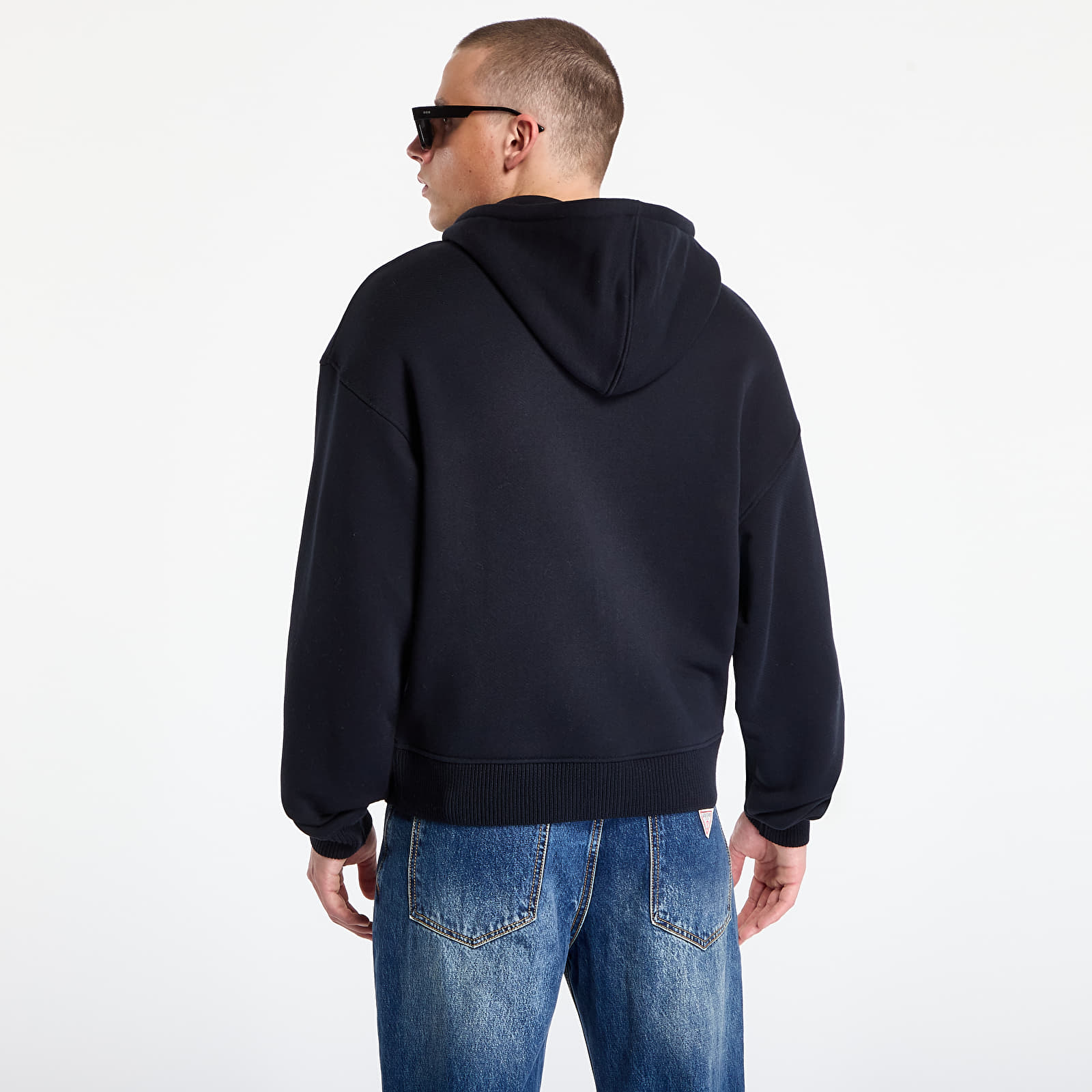 Miesten hupparit Daily Paper Boxy Zip Up Hoodie Black