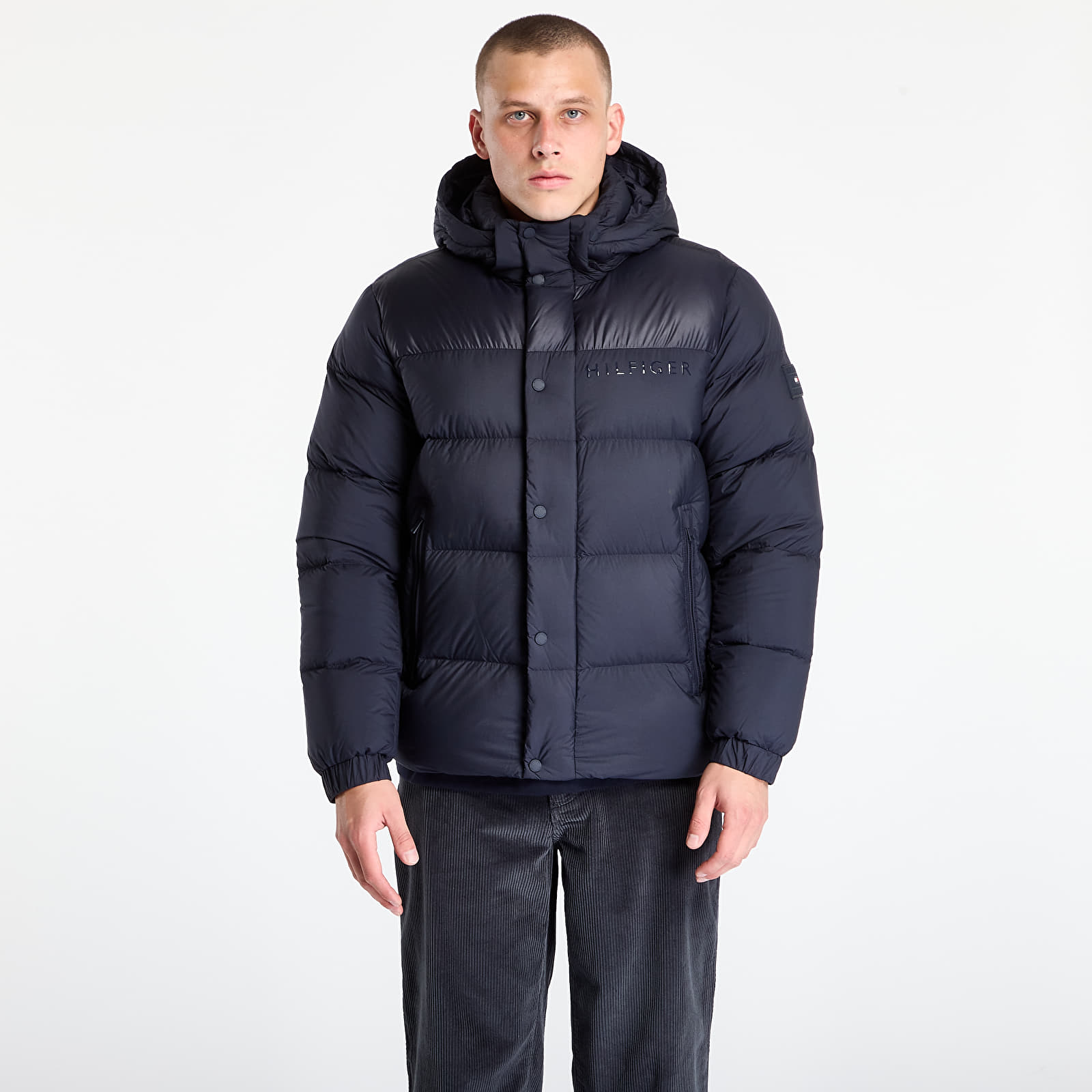 Meeste jakid Tommy Hilfiger Mix Down Hooded Puffer Desert Sky