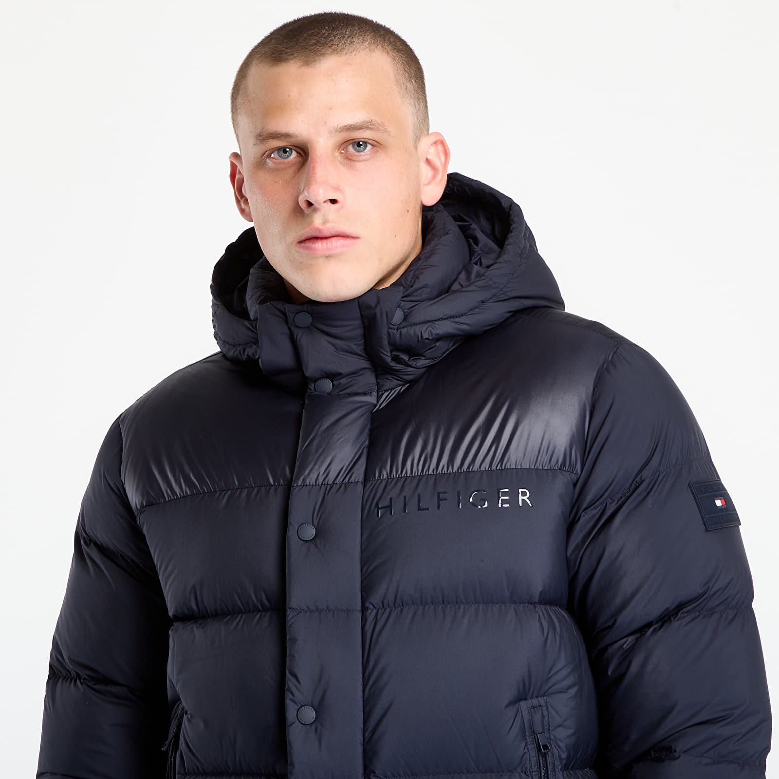 Meeste jakid Tommy Hilfiger Mix Down Hooded Puffer Desert Sky