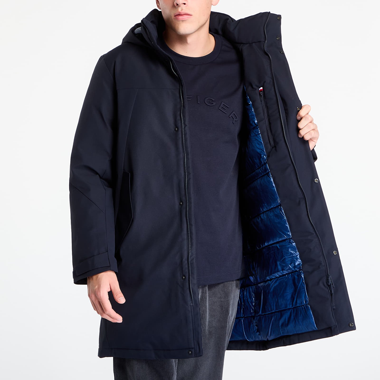 Jakker til mænd Tommy Hilfiger Tech Hooded Padded Parka Desert Sky