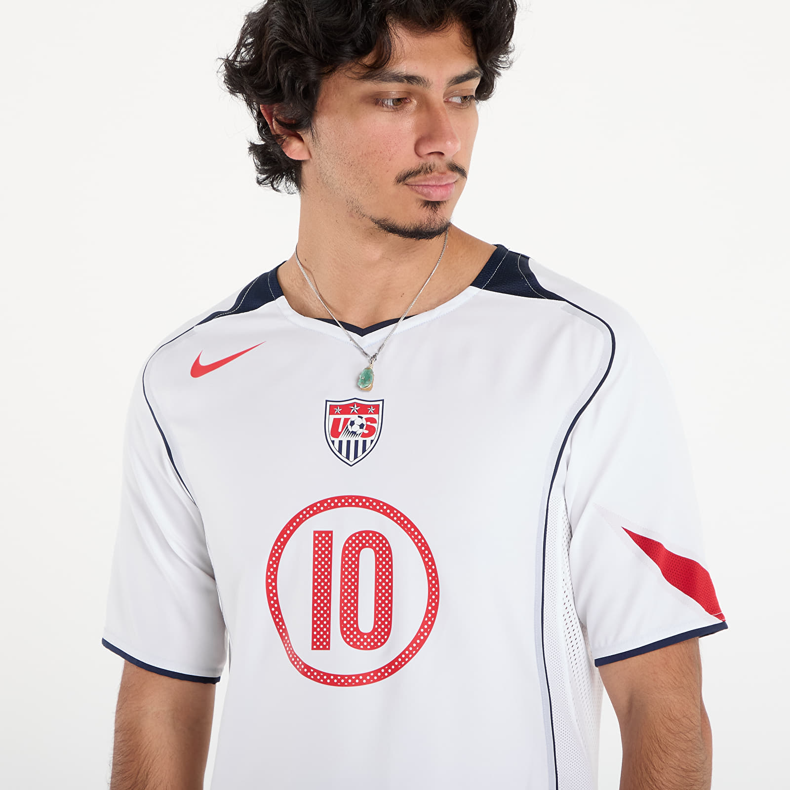 Camisetas Nike Landon Donovan USMNT 2004 Total 90 Reissue Men's Nike Soccer Replica Jersey White/ College Navy/ University Red