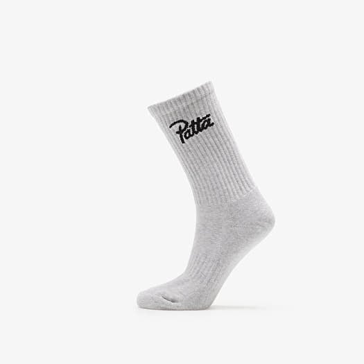 Patta Script Logo Sports Sock Melange Grey