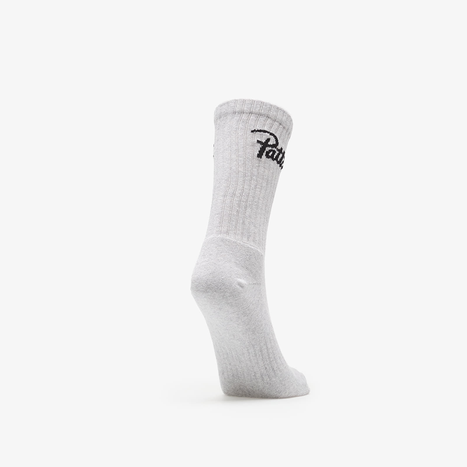 Calcetines Patta Script Logo Sports Sock Melange Grey