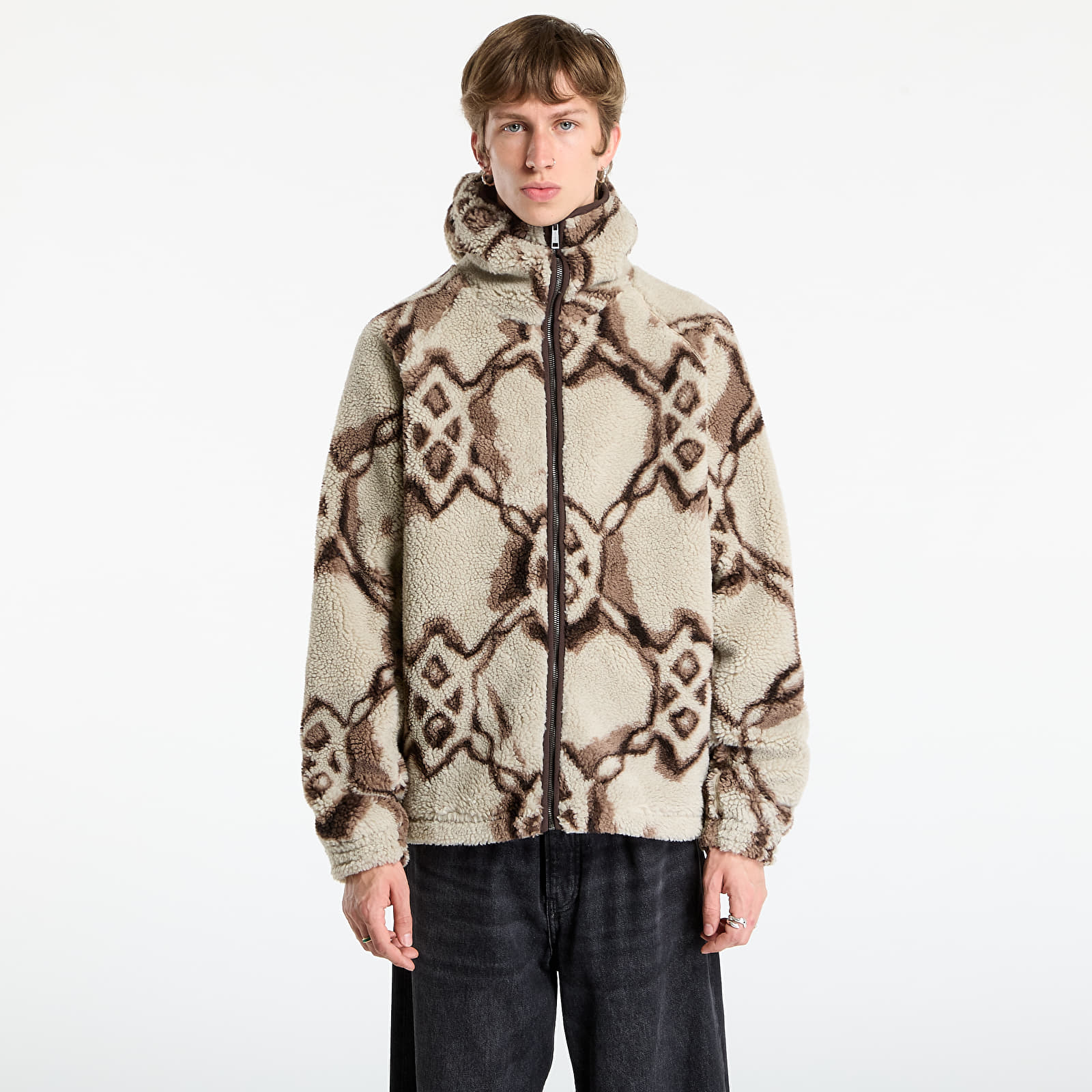 Hoodies and sweatshirts  Daily Paper Burned Shield Sherpa Hoodie Off White