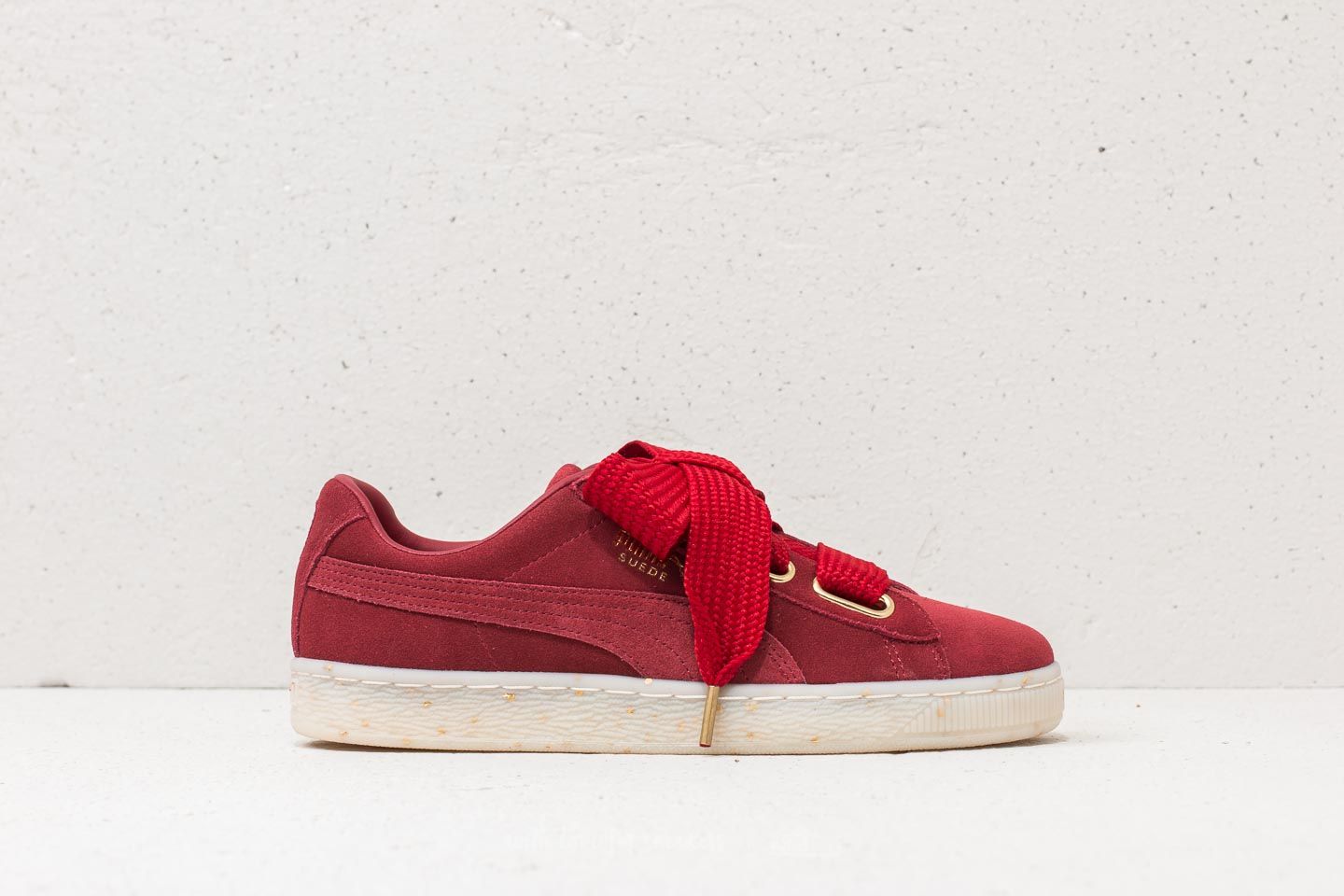 Women s shoes Puma Suede Heart Celebrate Wn s Red Dahlia Red Dahlia Footshop