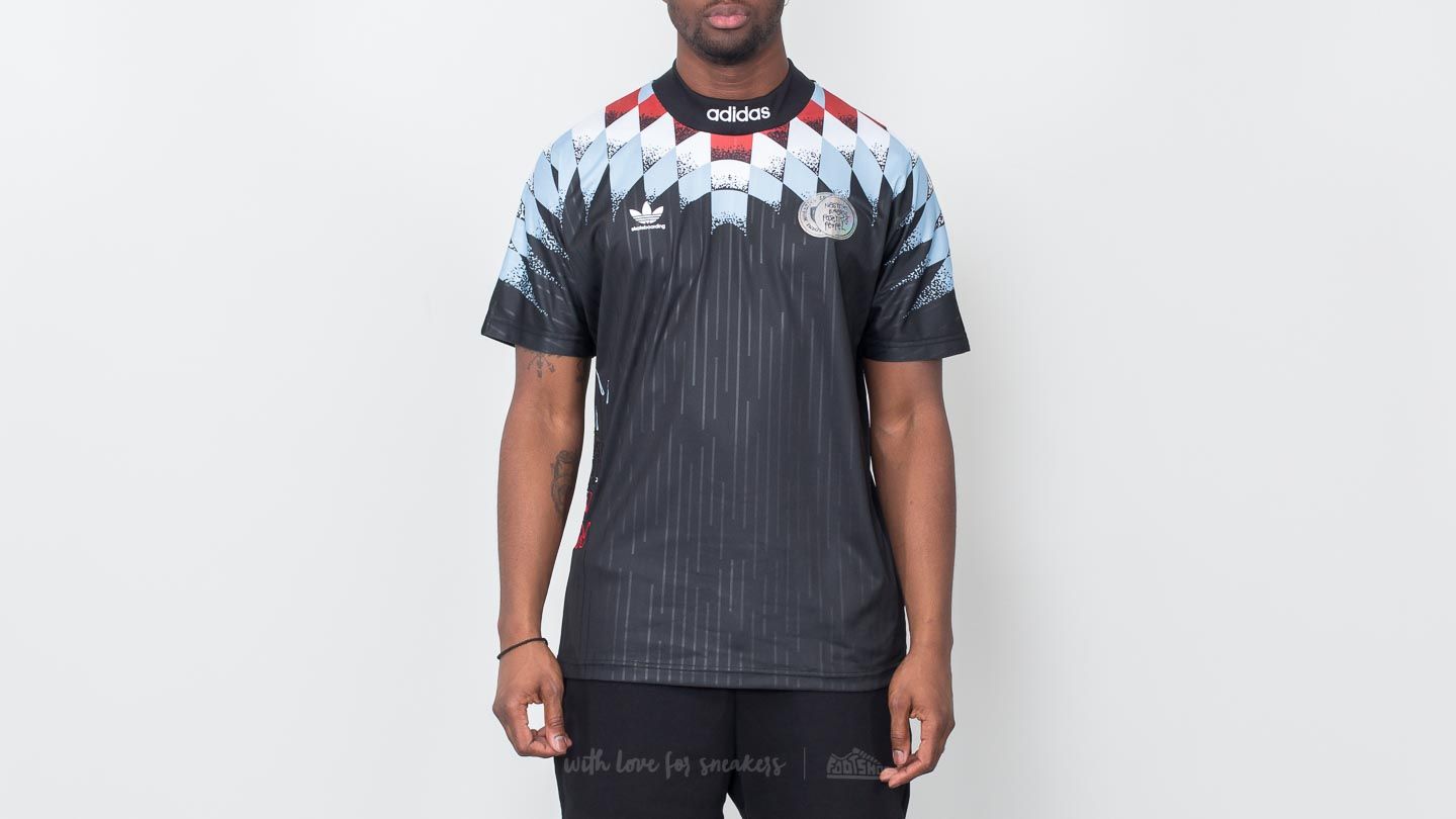 Μπλούζες adidas Silvas Jersey Black/ White/ Clear Blue/ Scarlet