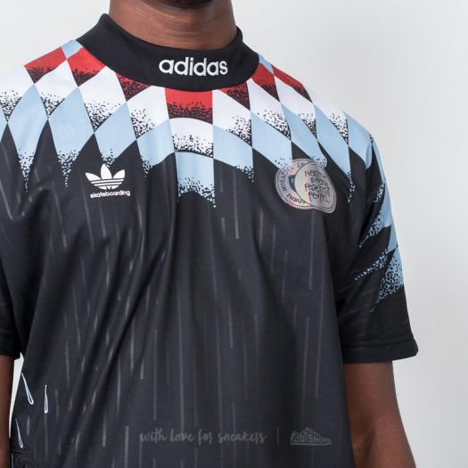 adidas Silvas Jersey Black/ White/ Clear Blue/ Scarlet | Footshop