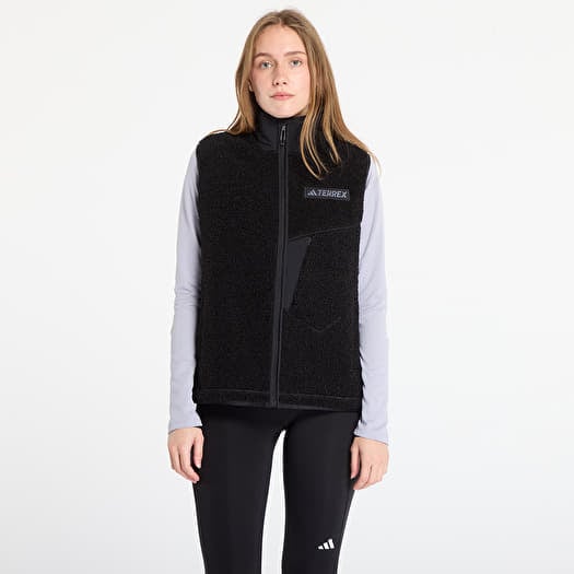 Telovnik adidas Terrex Xploric High Pile Fleece Vest Black/ Black