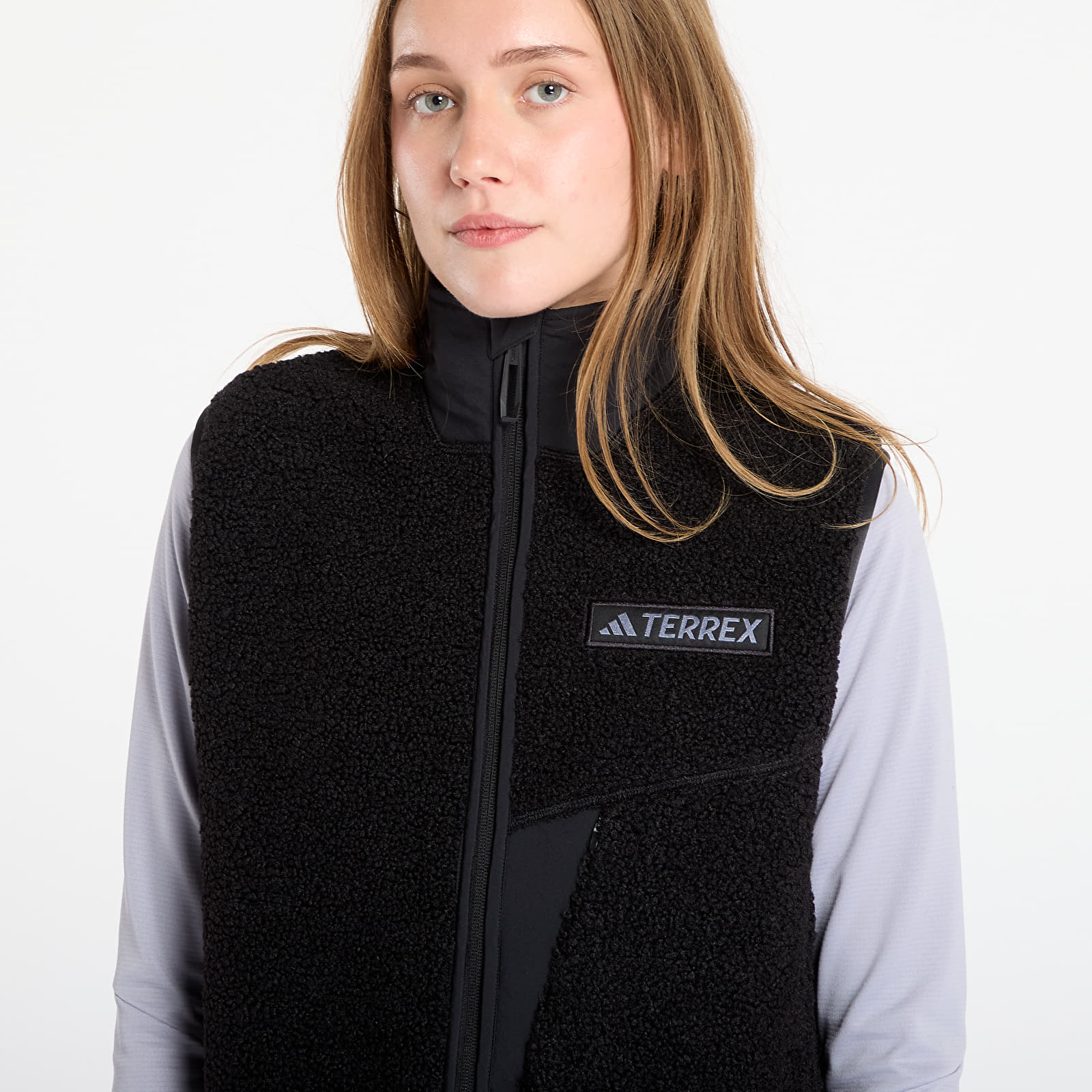Brezrokavniki adidas Terrex Xploric High Pile Fleece Vest Black/ Black