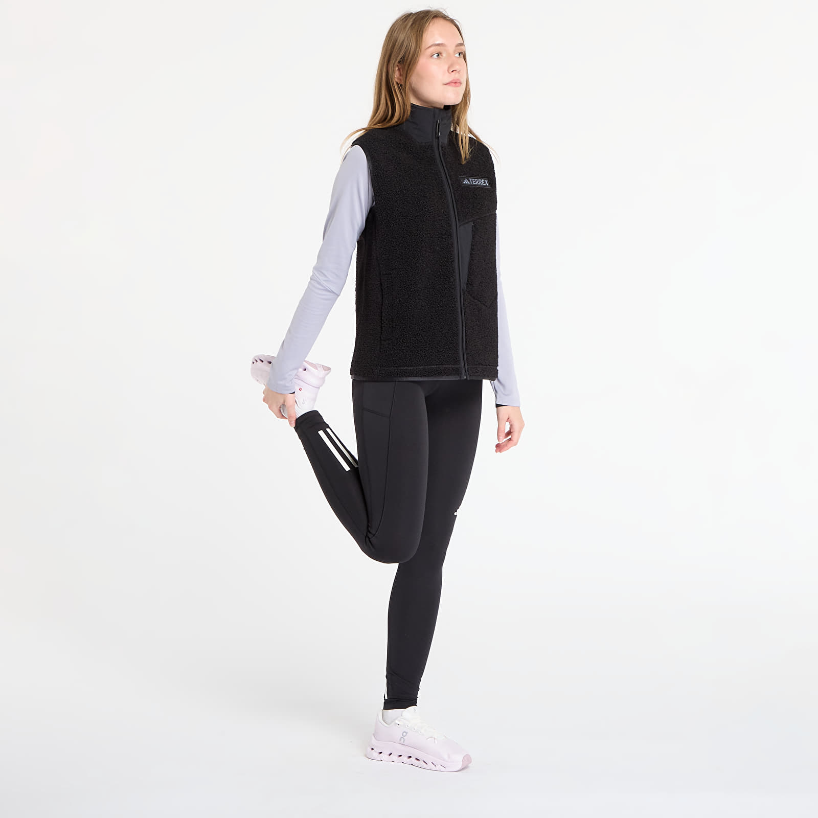 Brezrokavniki adidas Terrex Xploric High Pile Fleece Vest Black/ Black
