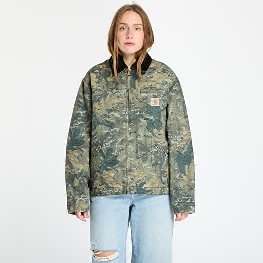 Carhartt WIP OG Detroit Jacket Camo UNISEX Combi/ Green/ Black Stone Washed