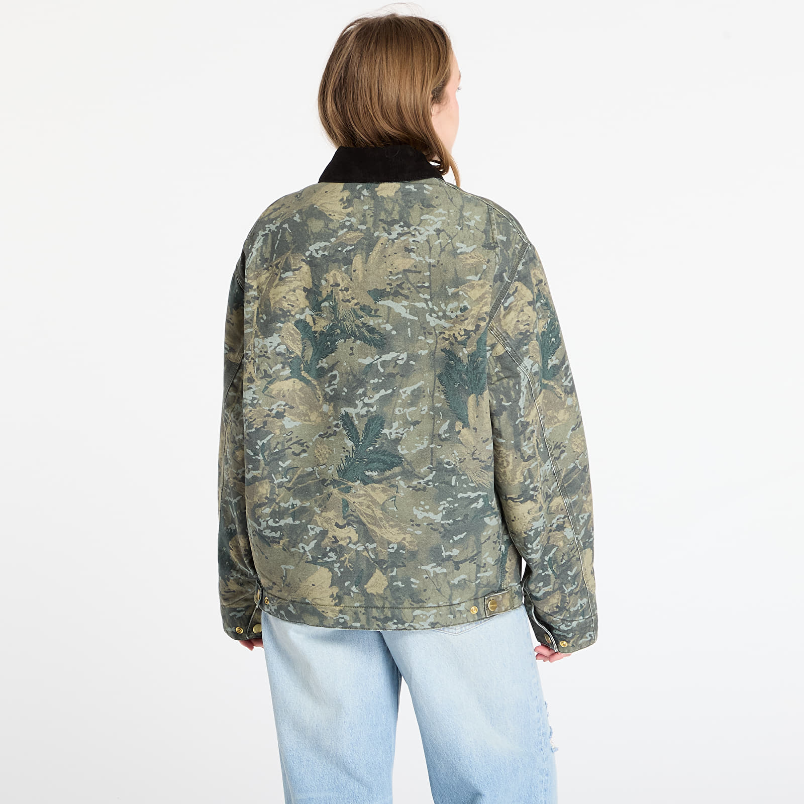 Men's jackets Carhartt WIP OG Detroit Jacket Camo UNISEX Combi/ Green/ Black Stone Washed