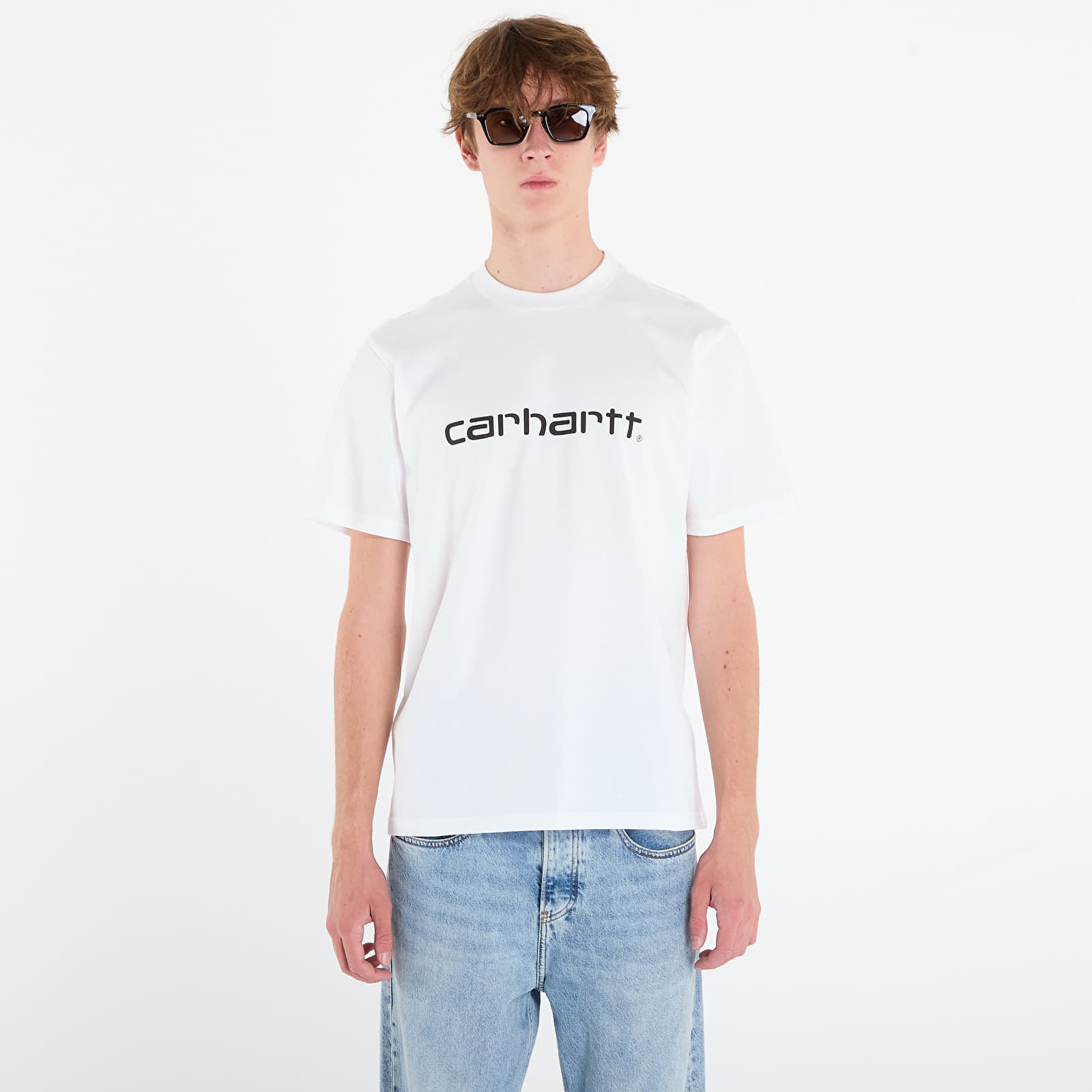 Tricou Carhartt WIP S/S Script T-Shirt UNISEX White/ Black XL