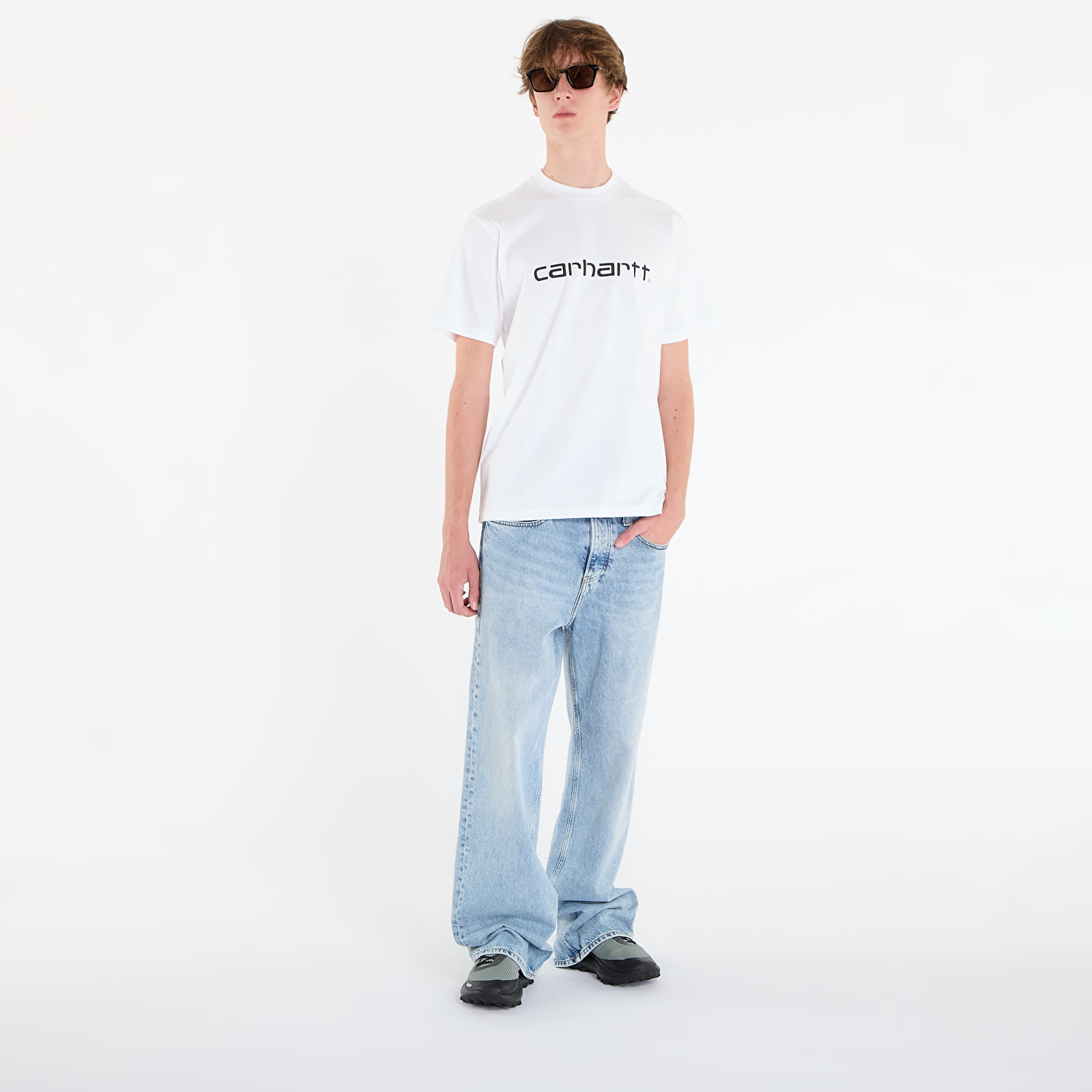 T-paidat Carhartt WIP S/S Script T-Shirt UNISEX White/ Black