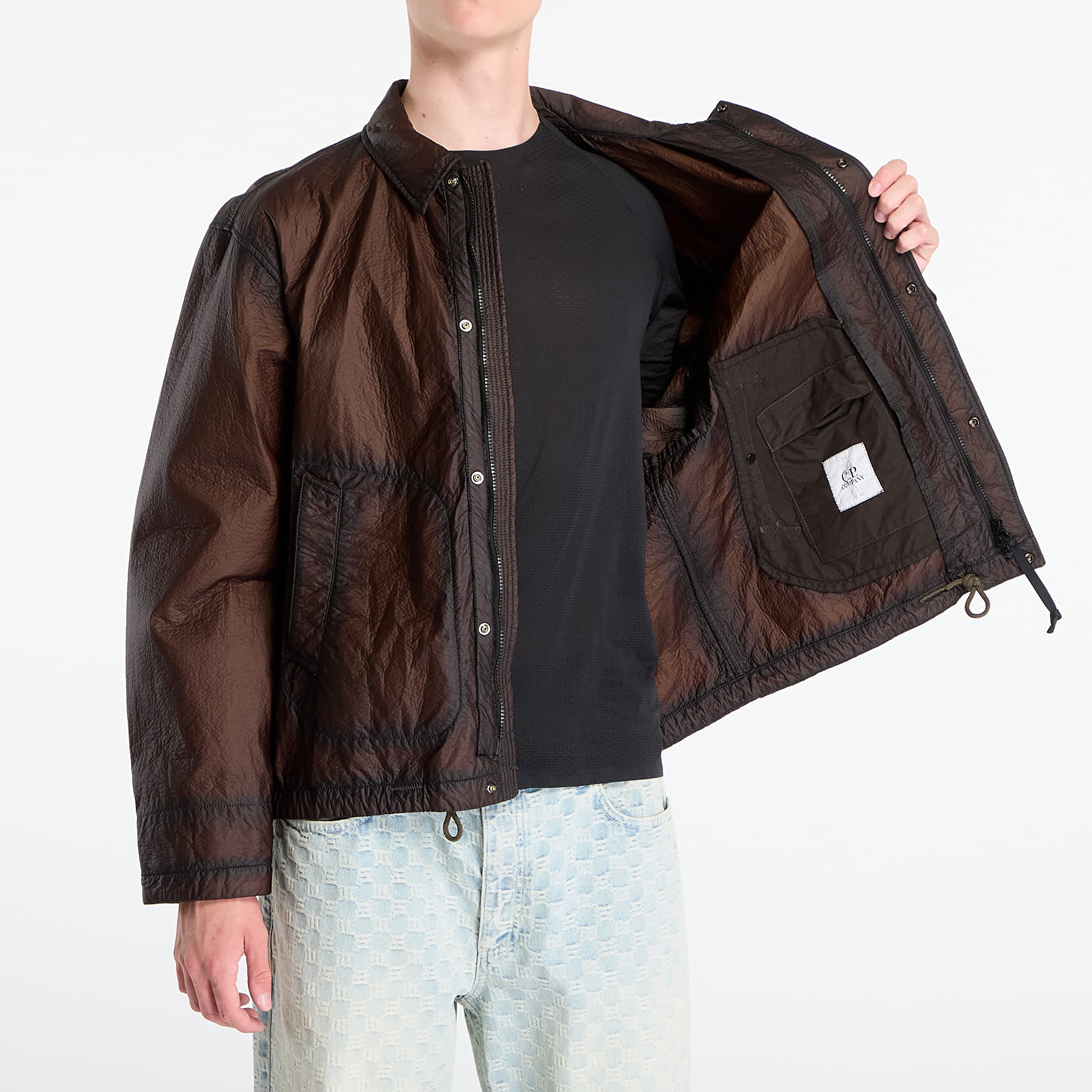 Men's jackets C.P. Company Feltro Bi-Film Short Jacket Ivy Green
