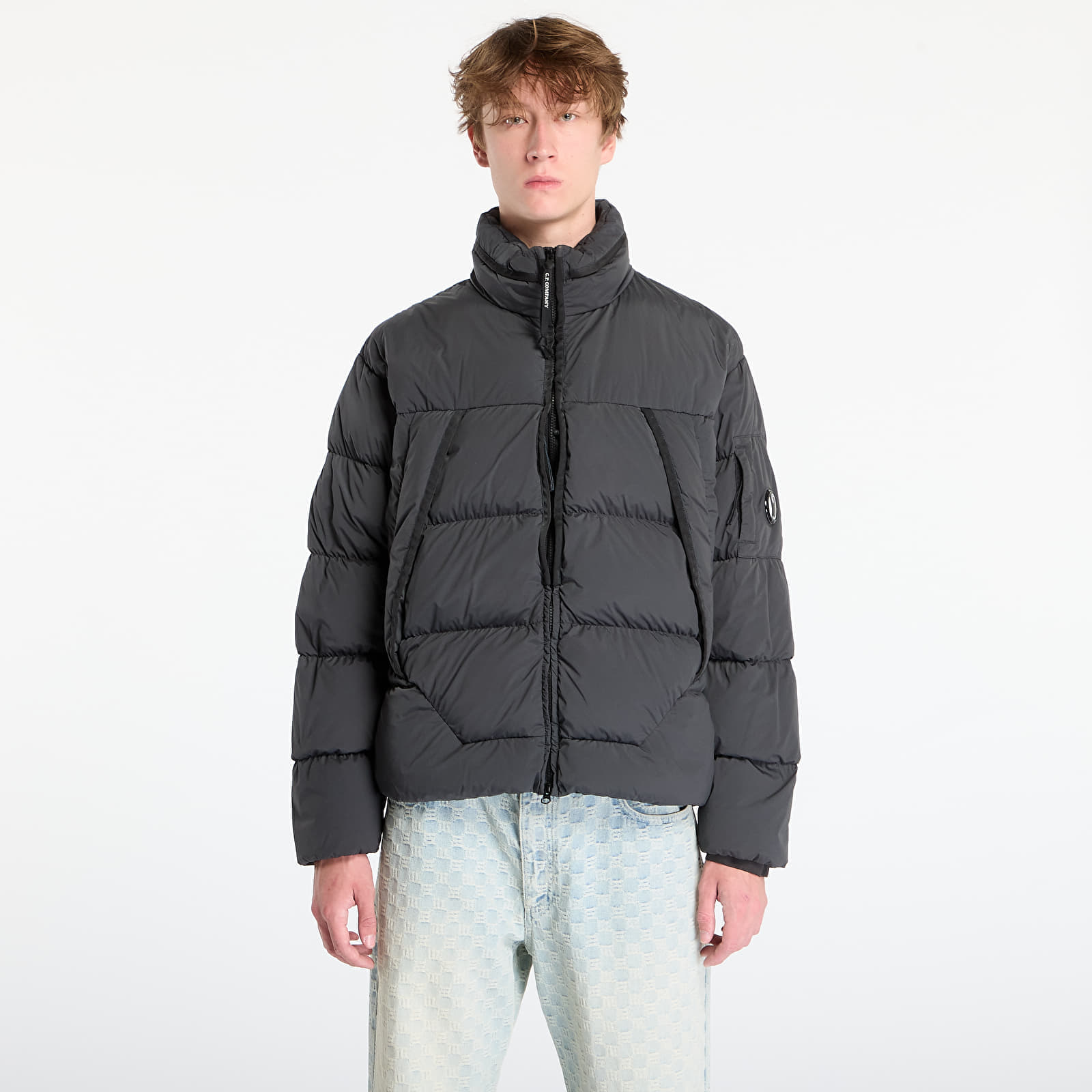 Jacheta C.P. Company Nycra-R Hooded Down Jacket Dark Shadow Grey M