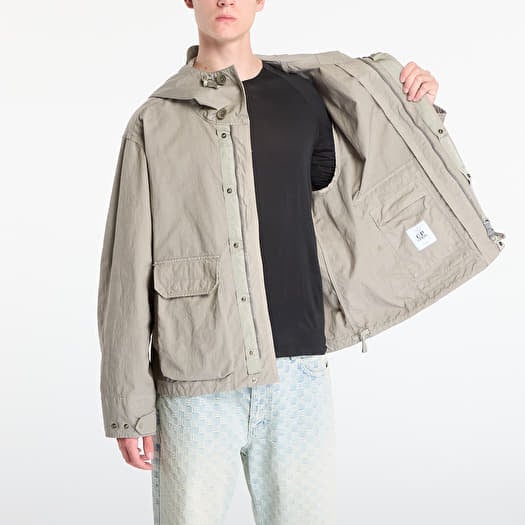 Men's jackets C.P. Company Twill Hooded Short Jacket Fungi Grey
