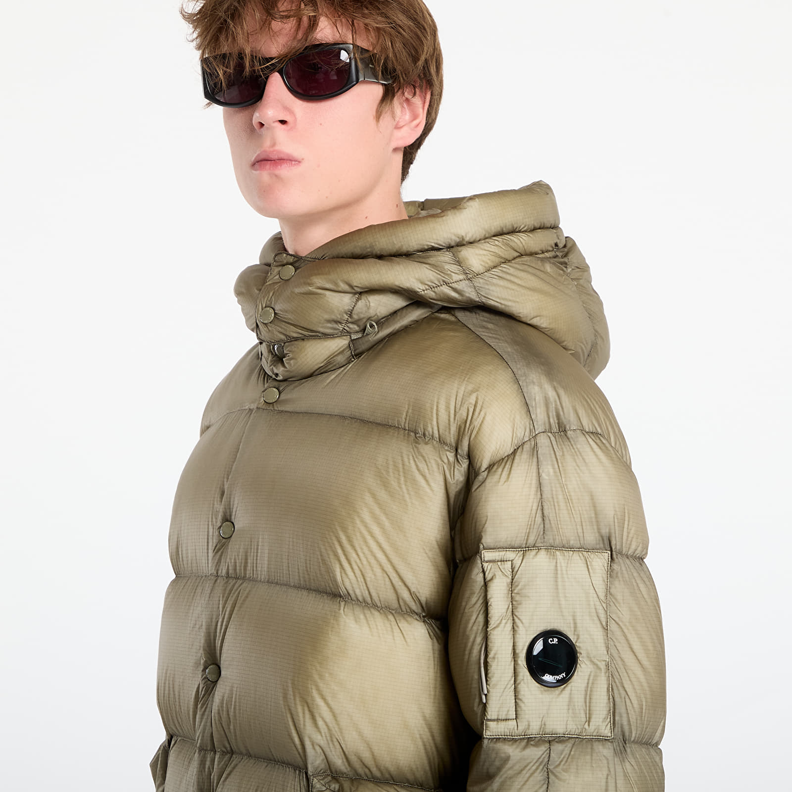 Men's jackets C.P. Company D.D. Shell Detachable Hood Down Jacket Fungi Grey