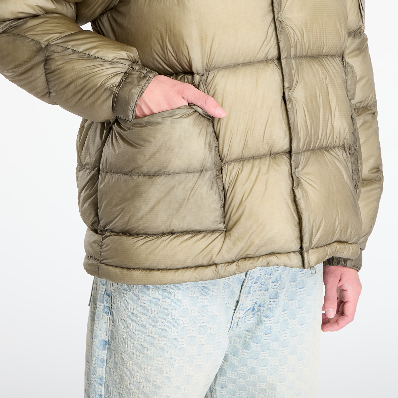 Men's jackets C.P. Company D.D. Shell Detachable Hood Down Jacket Fungi Grey