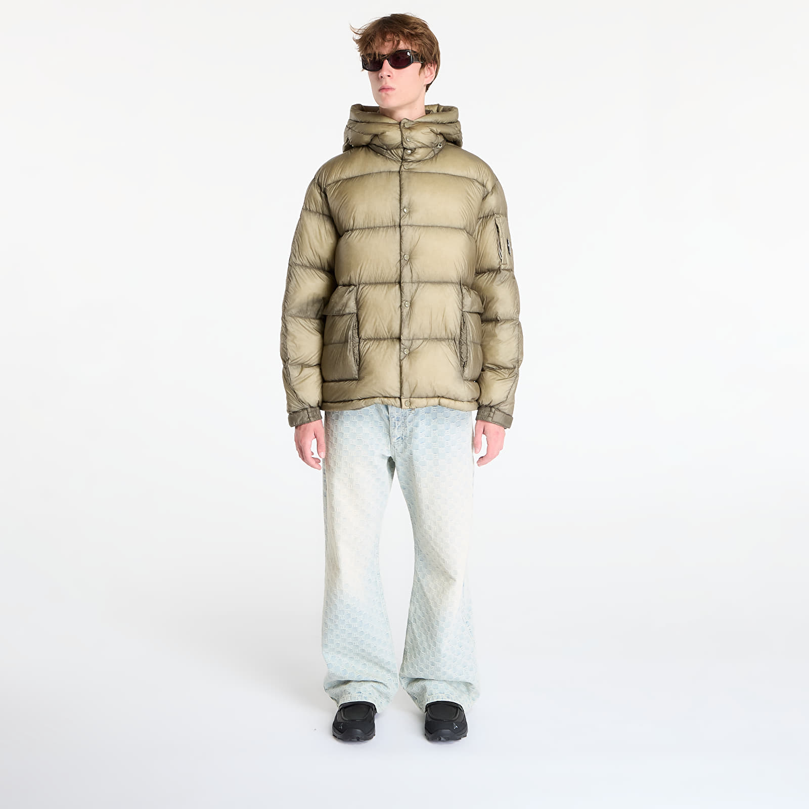 Men's jackets C.P. Company D.D. Shell Detachable Hood Down Jacket Fungi Grey