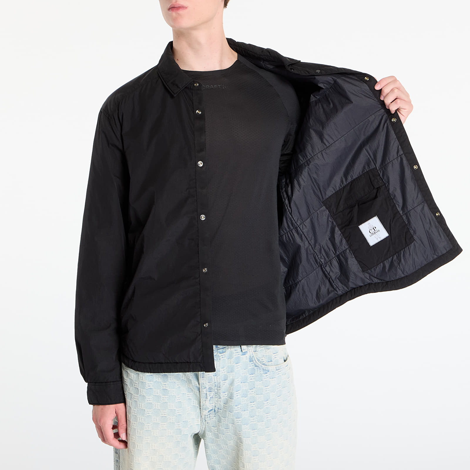 Мъжки якета C.P. Company Chrome-R Lens Button Overshirt Black