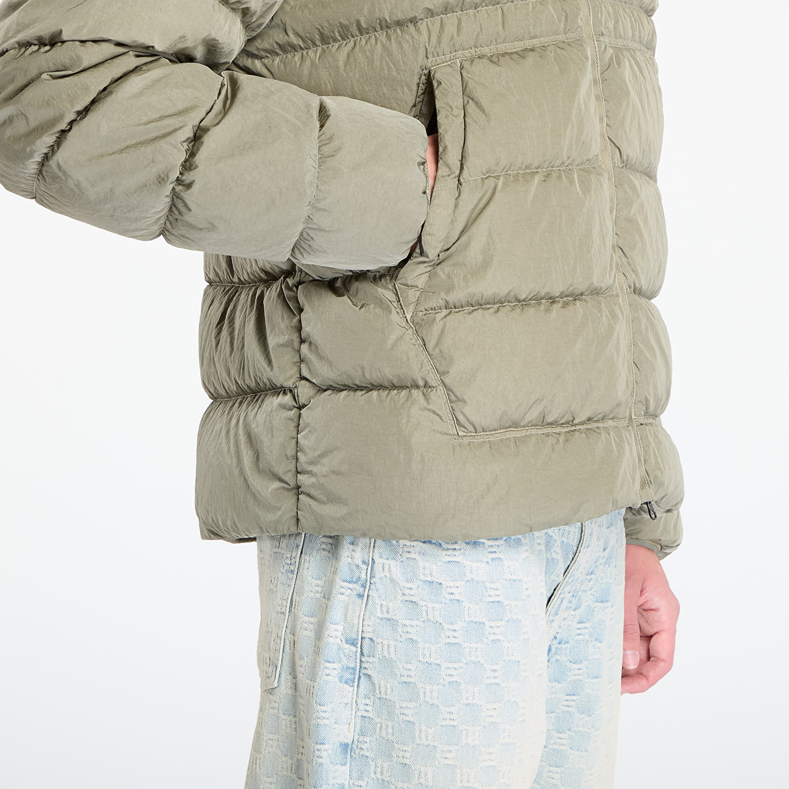 Men's jackets C.P. Company Chrome-R Goggle Down Jacket Fungi Grey