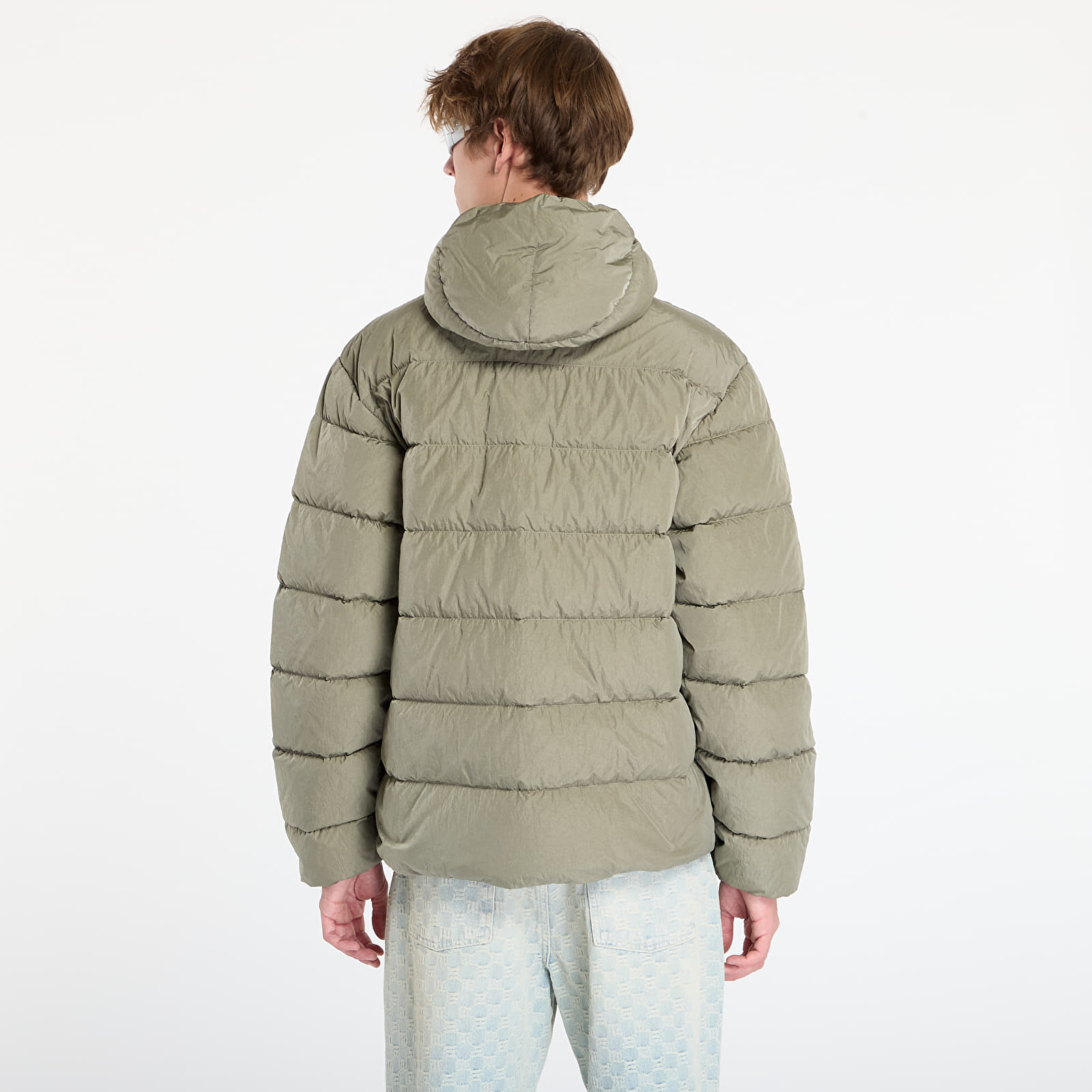 Men's jackets C.P. Company Chrome-R Goggle Down Jacket Fungi Grey