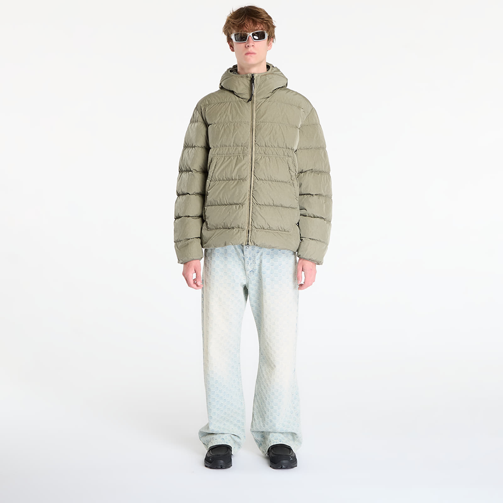 Men's jackets C.P. Company Chrome-R Goggle Down Jacket Fungi Grey