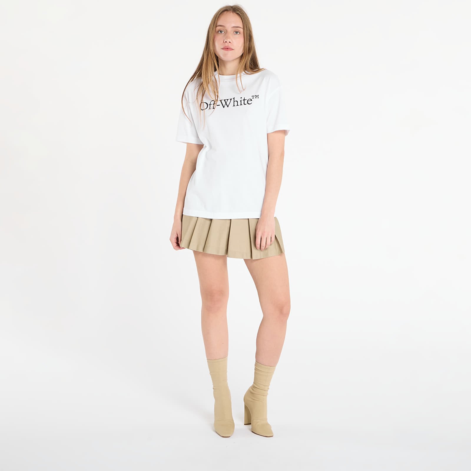 Trička Off-White Big Logo Bookish Casual Tee White/ Black