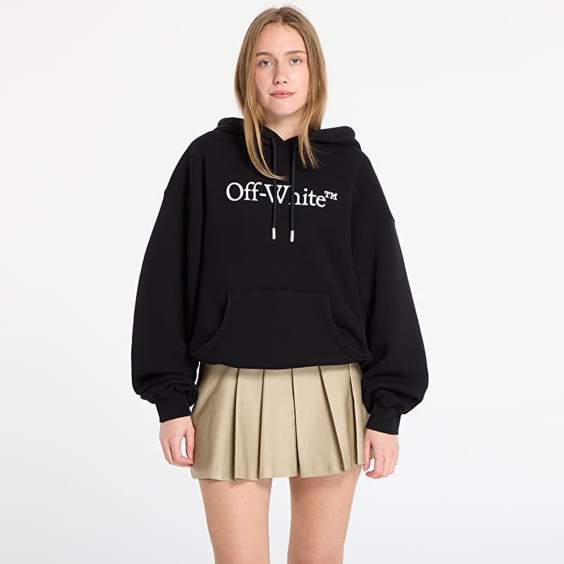 Sweatshirt Off-White Big Logo Bookkish Over Hoodie Black/ White